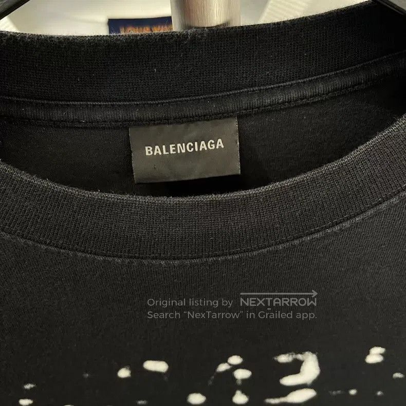 Balenciaga Balenciaga Faded Logo Printed Short Sleeve T-Shirt Size US M / EU 48-50 / 2 - 4 Thumbnail