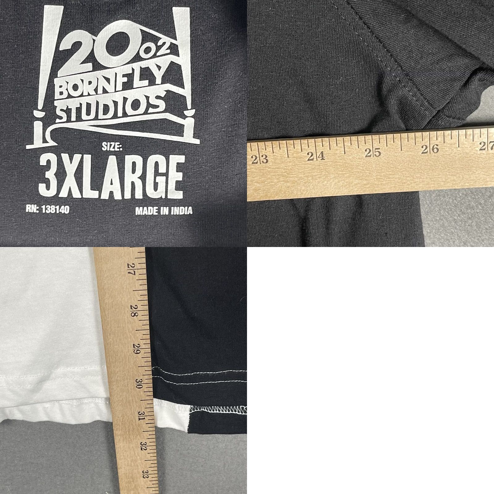 Born Born Fly T Shirt 3XL Colorblock Parody All Over Print Movie Logo Embroidered Cotton Crew Neck Short Sleeve Mens Shirt Size US XXL / EU 58 / 5 - 8 Thumbnail