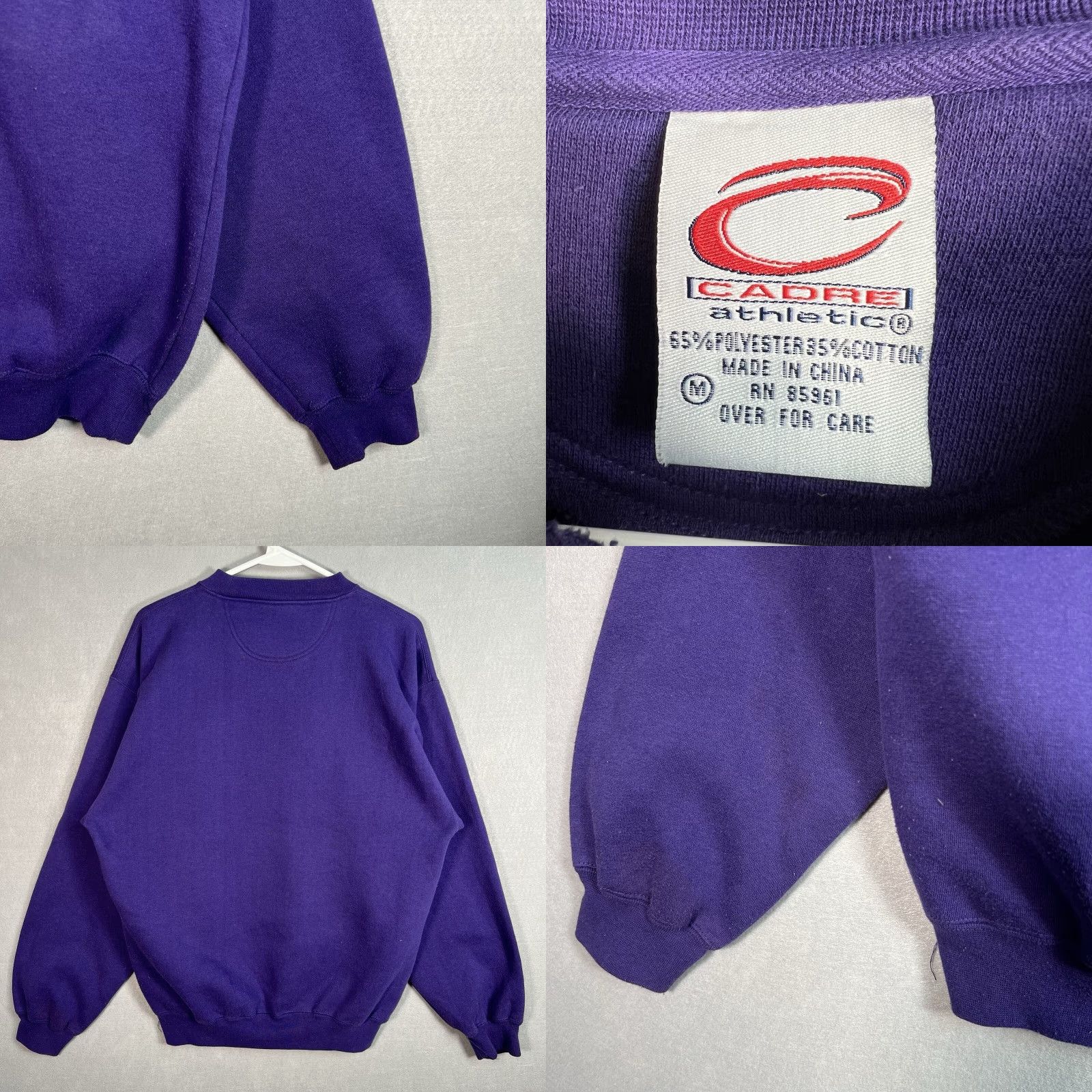 Vintage VINTAGE Cadre Athletic Sweatshirt Shirt Mens Adult Medium Purple Chicago Enforcers XFL Crewneck Pullover Sweatshirt 90s? Size US M / EU 48-50 / 2 - 8 Thumbnail