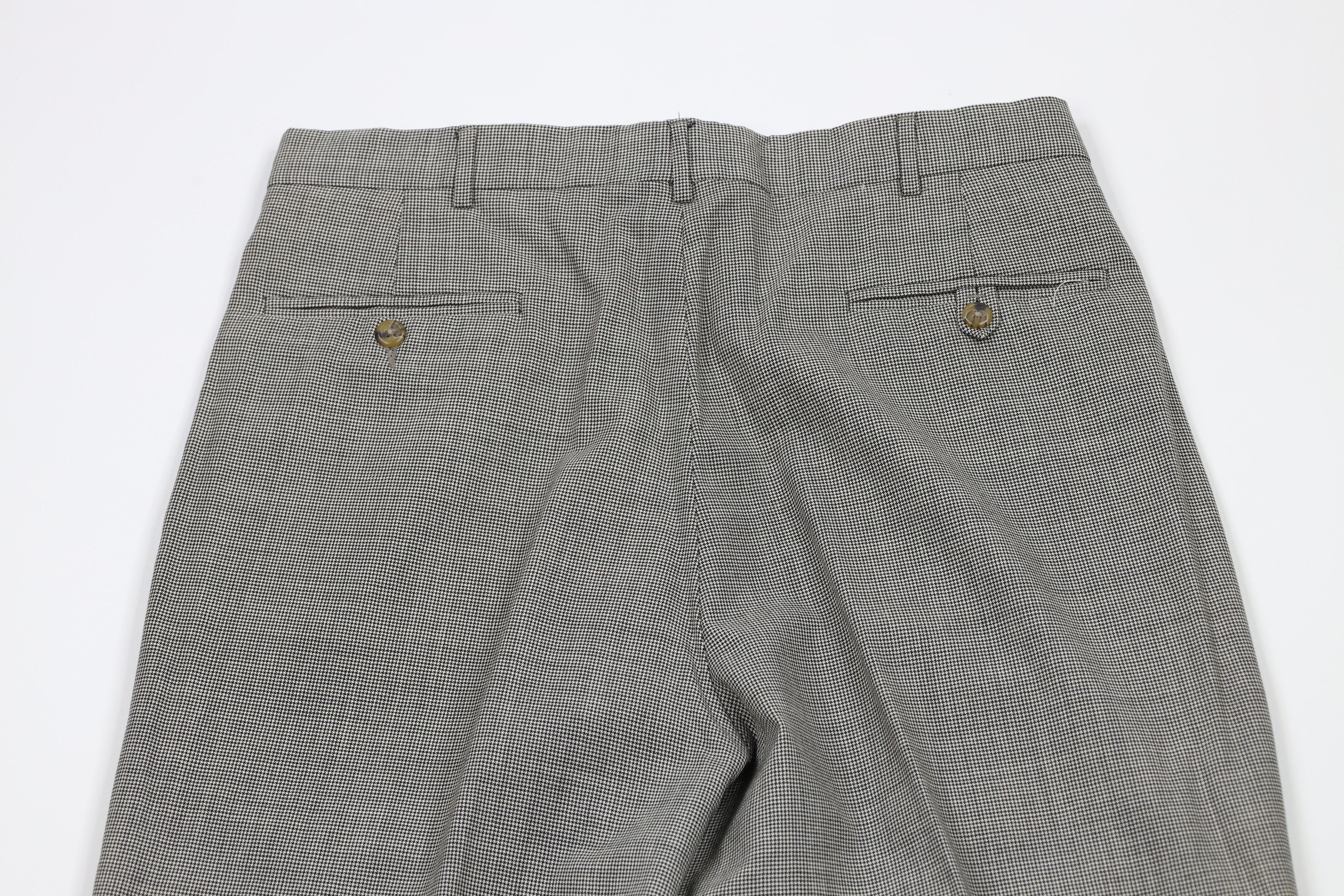 Tommy Hilfiger × Vintage Vintage 90s Tommy Hilfiger Houndstooth Wide Leg Chino Pants Size US 34 / EU 50 - 9 Thumbnail
