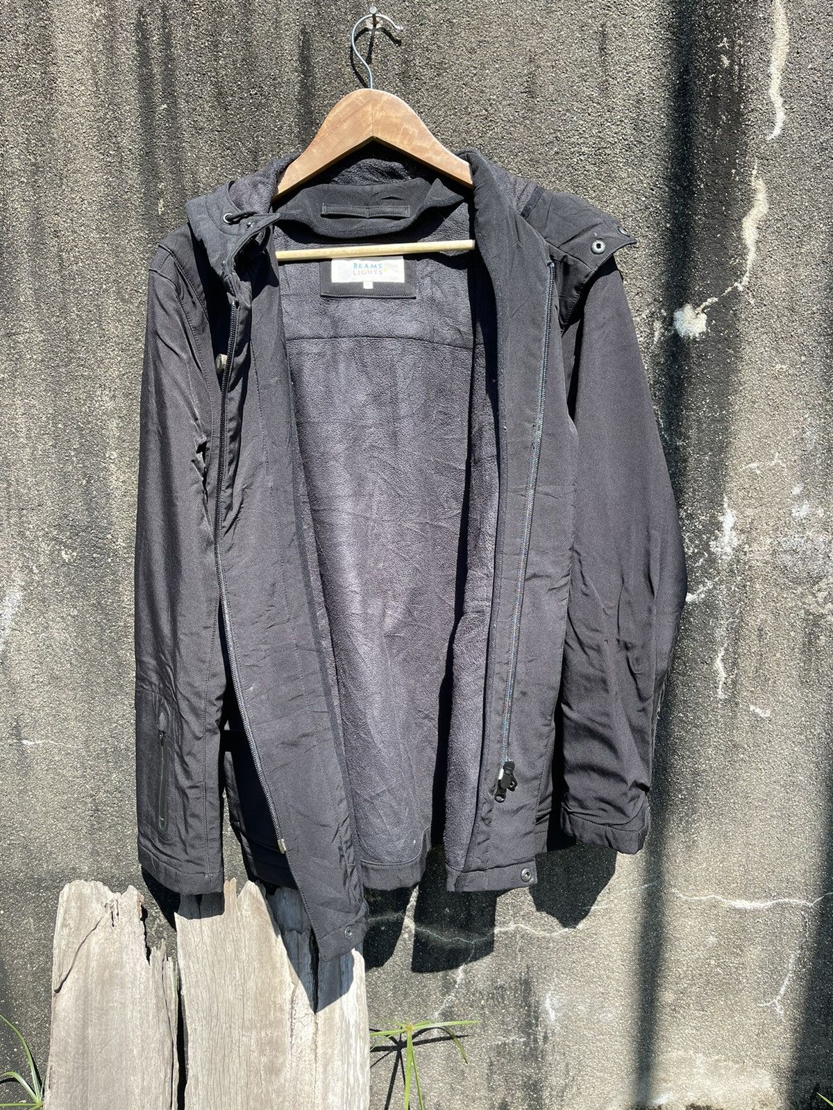 Beams Japan Beams Lights Hooded Toggle Jacket – Black (L) Size US L / EU 52-54 / 3 - 15 Thumbnail