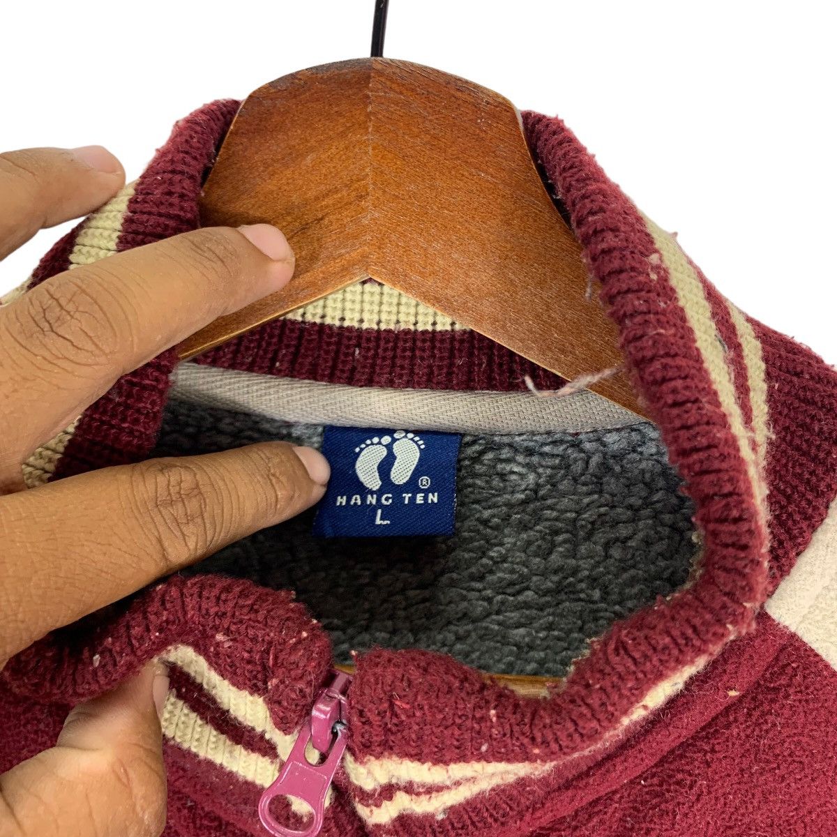Hang Ten VINTAGE HANG TEN SURFWEAR VARSITY ZIPPER JACKET Size US L / EU 52-54 / 3 - 6 Thumbnail