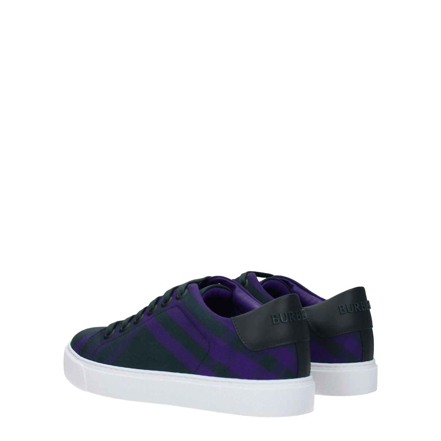 Burberry ob1o1e1024 Fabric Low-Top Sneakers in Green/Violet Size US 7 / IT 37 - 4 Thumbnail