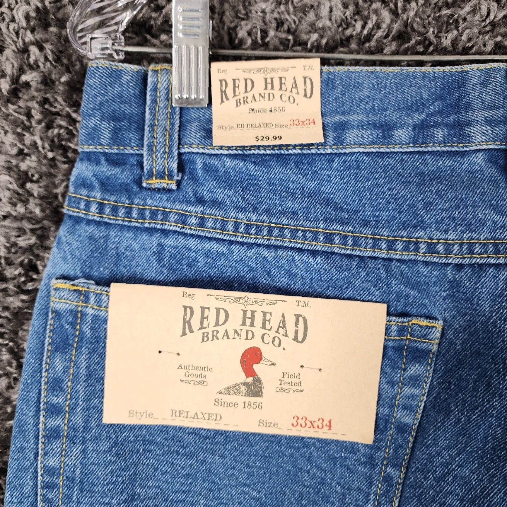 Vintage REDHEAD Relaxed Straight Leg Jeans Mens Size 33x34 Blue Size US 33 - 6 Thumbnail