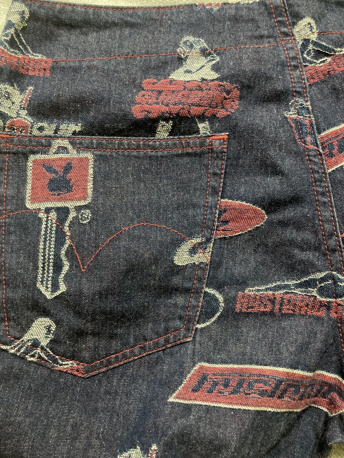 Hysteric Glamour × Vintage Hysteric Glamour Full Print Logo Flare Denim Pants Size 30" / US 8 / IT 44 - 15 Thumbnail