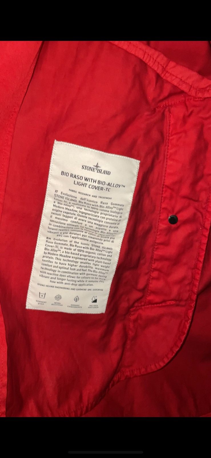 Bio raso alloy Stone island trench