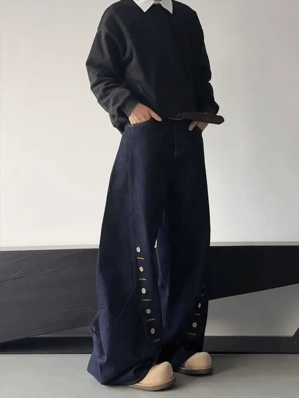Jean Mitsuya x Miura Baggy Flare Jeans, Wide Leg Jeans Size US 33 - 4 Thumbnail
