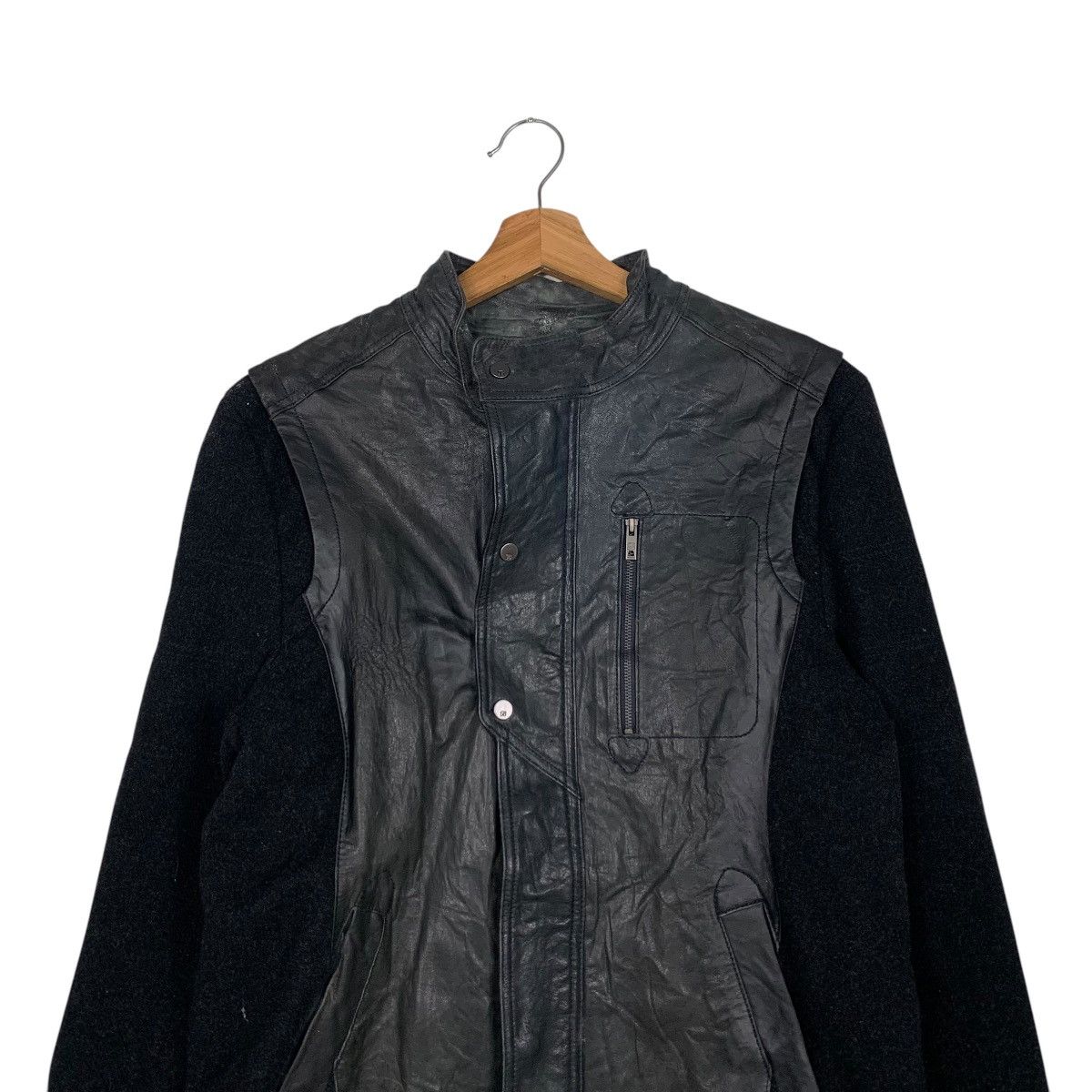Leather BON Wool Leather Hybrid Jacket #1872-C81 Size US S / EU 44-46 / 1 - 2 Thumbnail