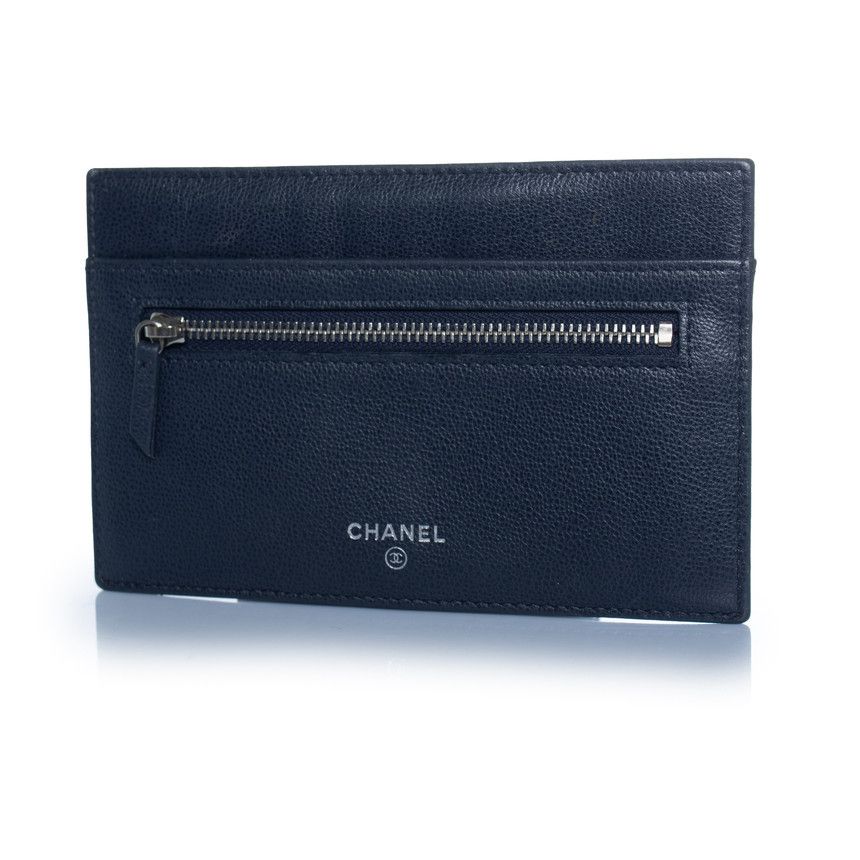 Chanel Chanel, blue leather zip wallet with card slot Size ONE SIZE - 1 Thumbnail