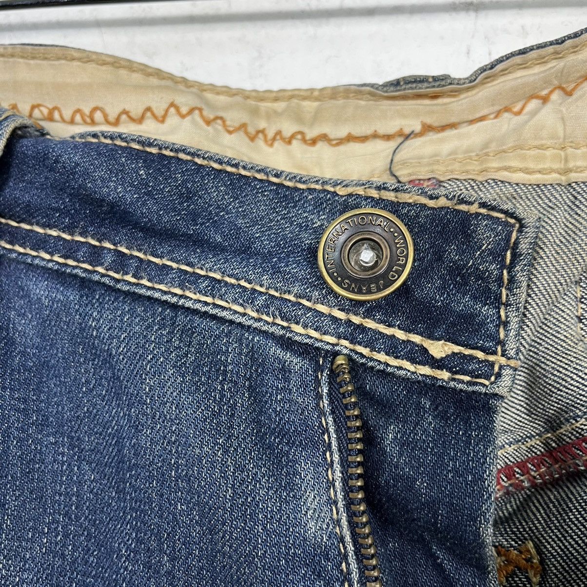 14th Addiction Vintage Daily Topics Distressed Buckle Denim Jeans Size 31" - 16 Thumbnail