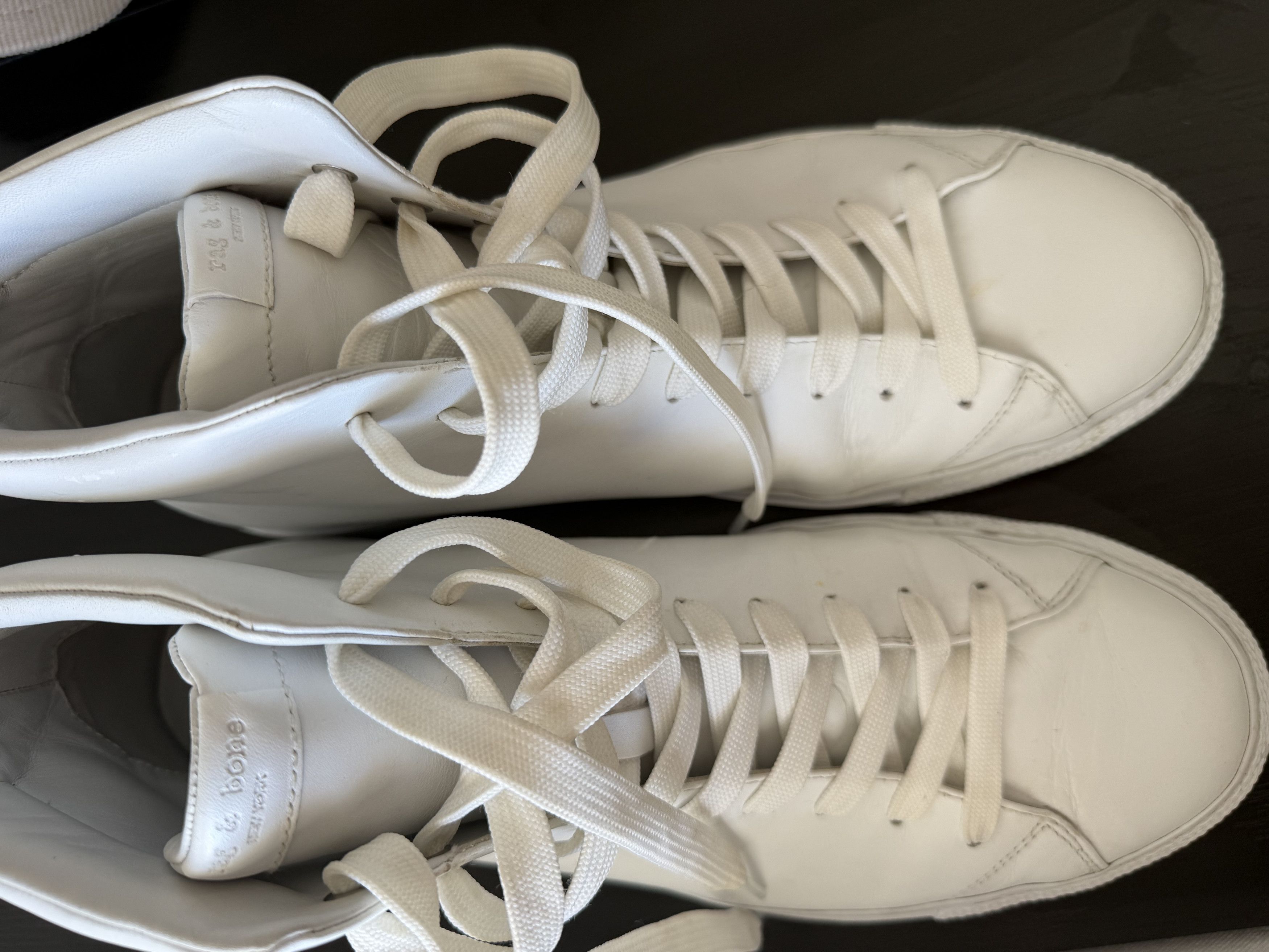Rag & Bone RAG AND BONE WHITE LEATHER HIGH TOP SHOES Size US 13 / EU 46 - 2 Thumbnail
