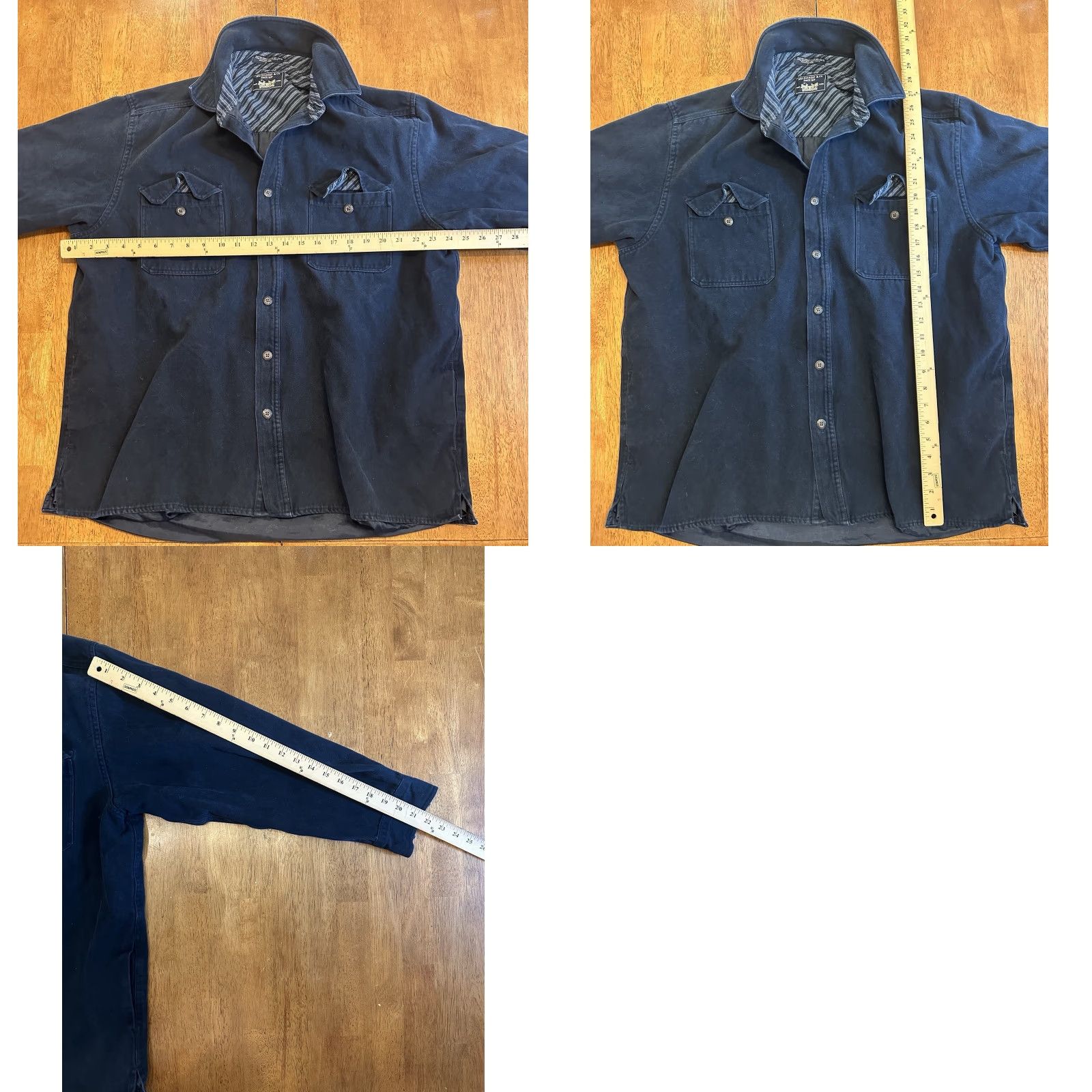 Levi's Levi’s Shacket Men XL Navy Blue Insulated Canvas Cotton Button Lined Pockets Mid-Length Jacket Solid Navy Blue Size US XL / EU 56 / 4 - 9 Thumbnail