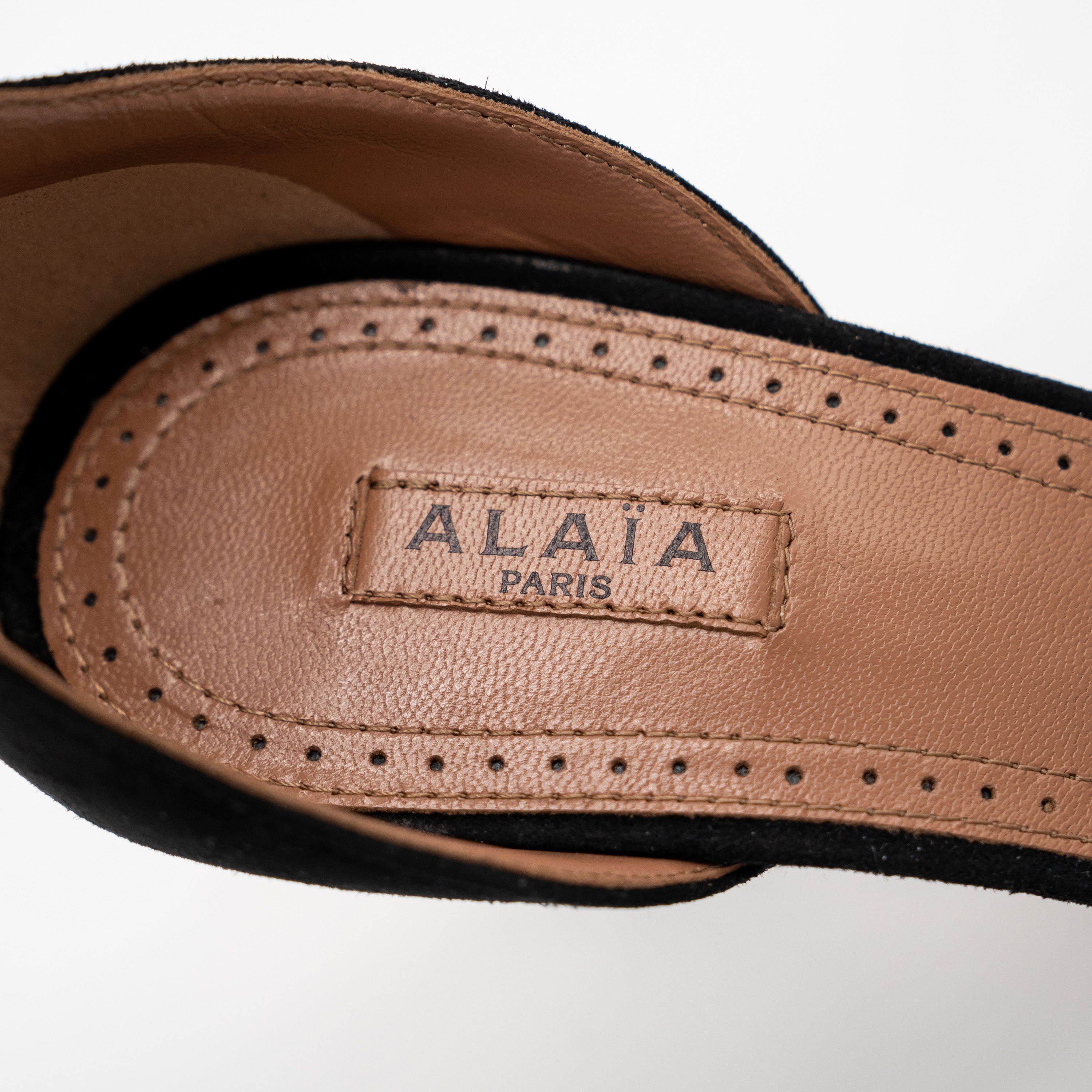 Alaia 38eu 8 US Alaia La Bombe 90 Black Sandals Strap Suede Heels Size US 7 / IT 37 - 8 Thumbnail