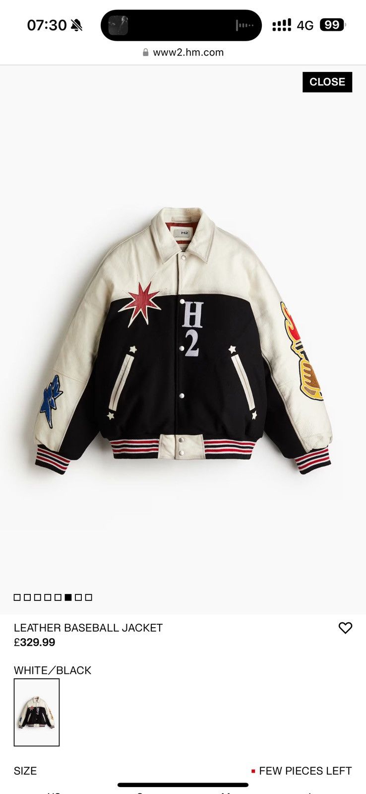 H&M × Heron Preston H2 leather jacket | Grailed