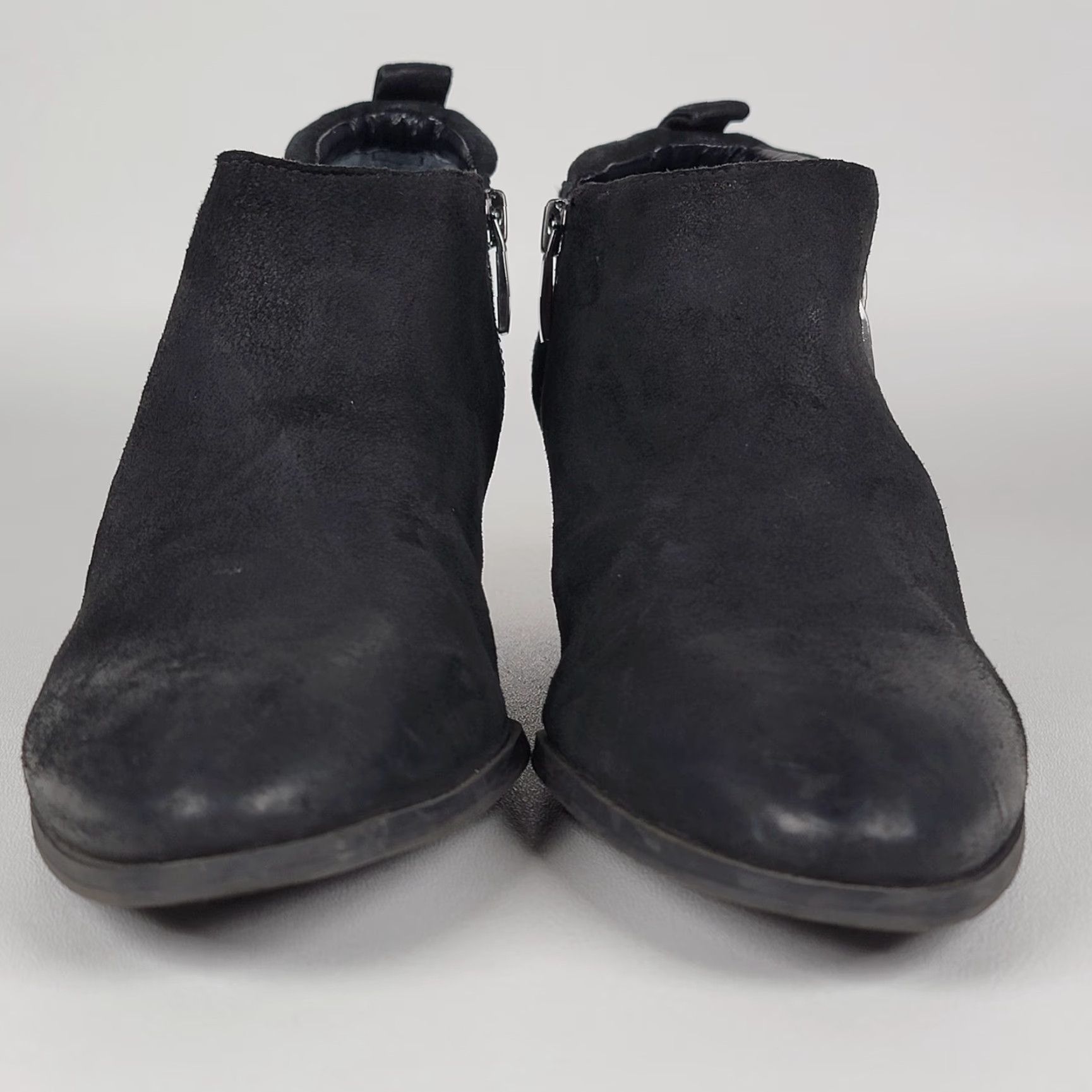 Franco Sarto Franco Sarto Granite Black Booties Women 9 M Block Heel Ankle Bootie Leather Rubber Zip Solid Black Fall Winter Spring Women Size US 9 / IT 39 - 2 Thumbnail
