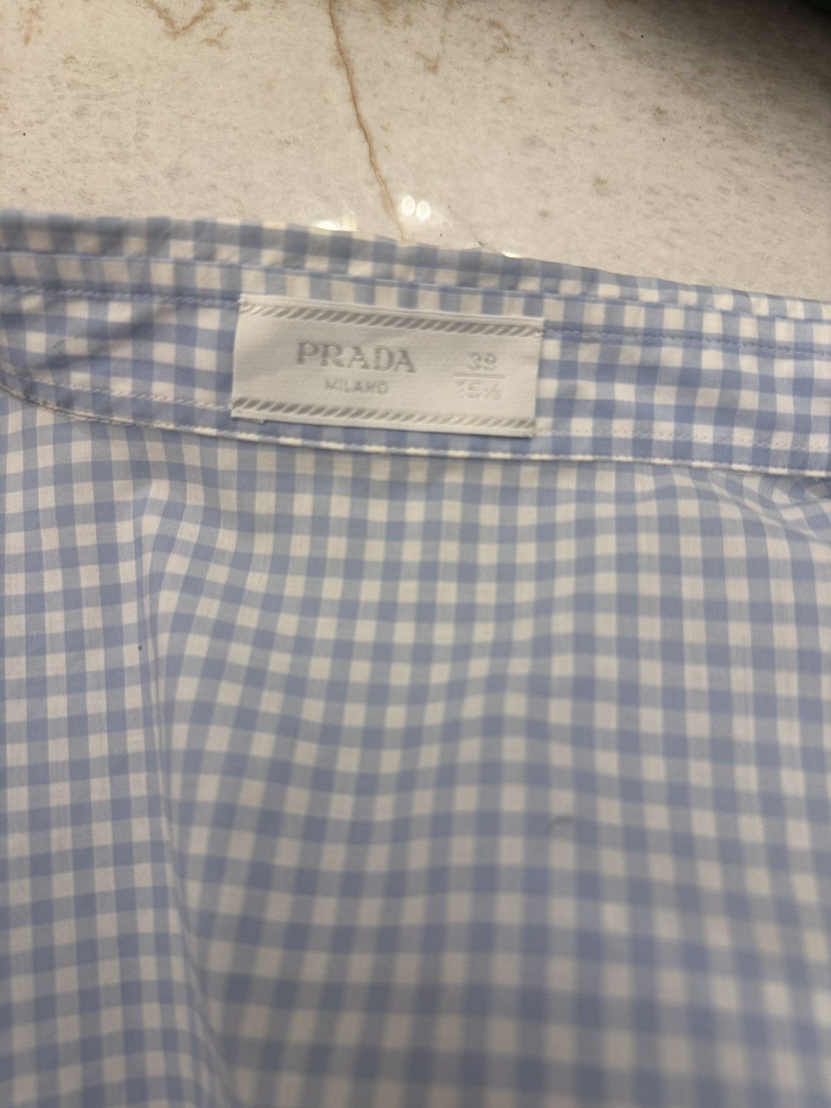 Prada Prada ruffled checks men shirt size 39 15 1/2 Size US M / EU 48-50 / 2 - 10 Thumbnail