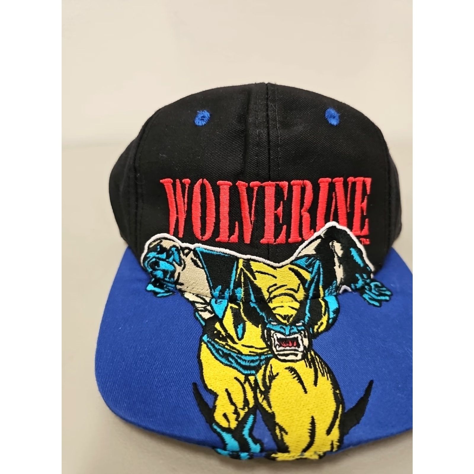 Vintage VINTAGE Wolverine Marvel Comics X-Men Mutant Gear Snapback Hat Cap Men Adjustable Black/Green 90s X-Men Wolverine Snapback Mens Size ONE SIZE - 3 Thumbnail
