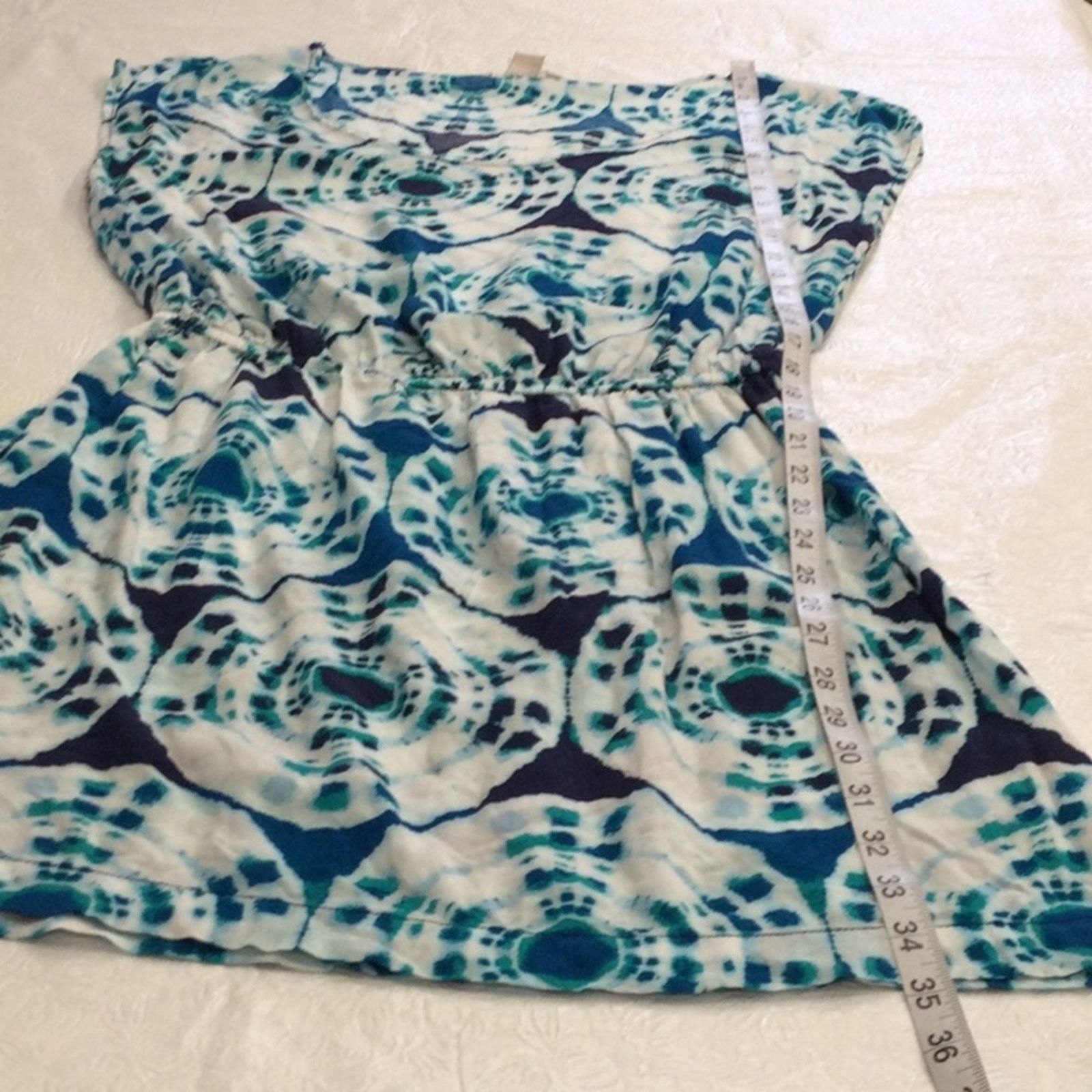 Banana Republic Banana Republic Blue/White Elastic Waist A-line Dress Size M Size M / US 6-8 / IT 42-44 - 14 Thumbnail