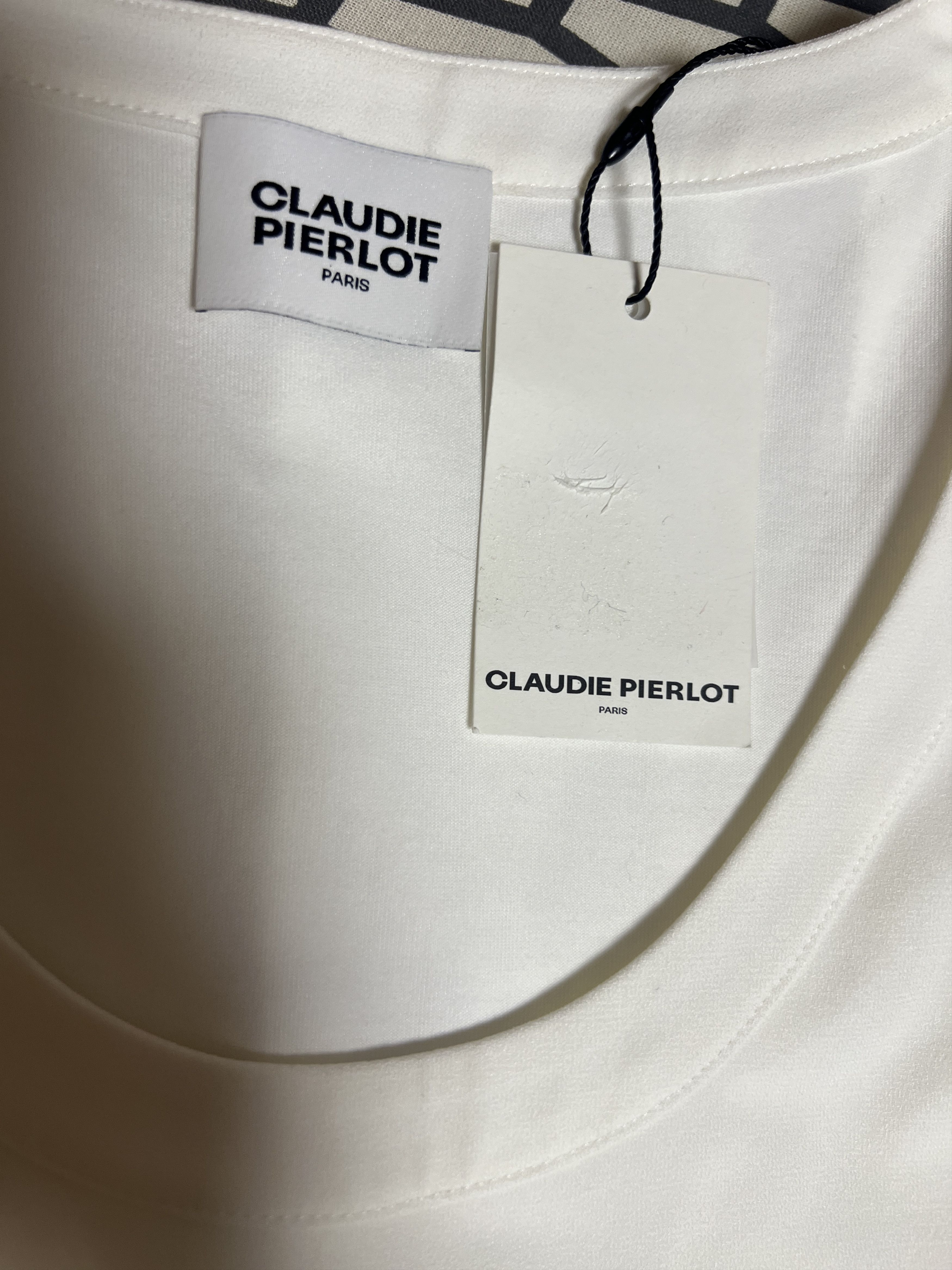 Other Top Claudie Pierlot in ecru with shaped inserts Size L / US 10 / IT 46 - 7 Thumbnail