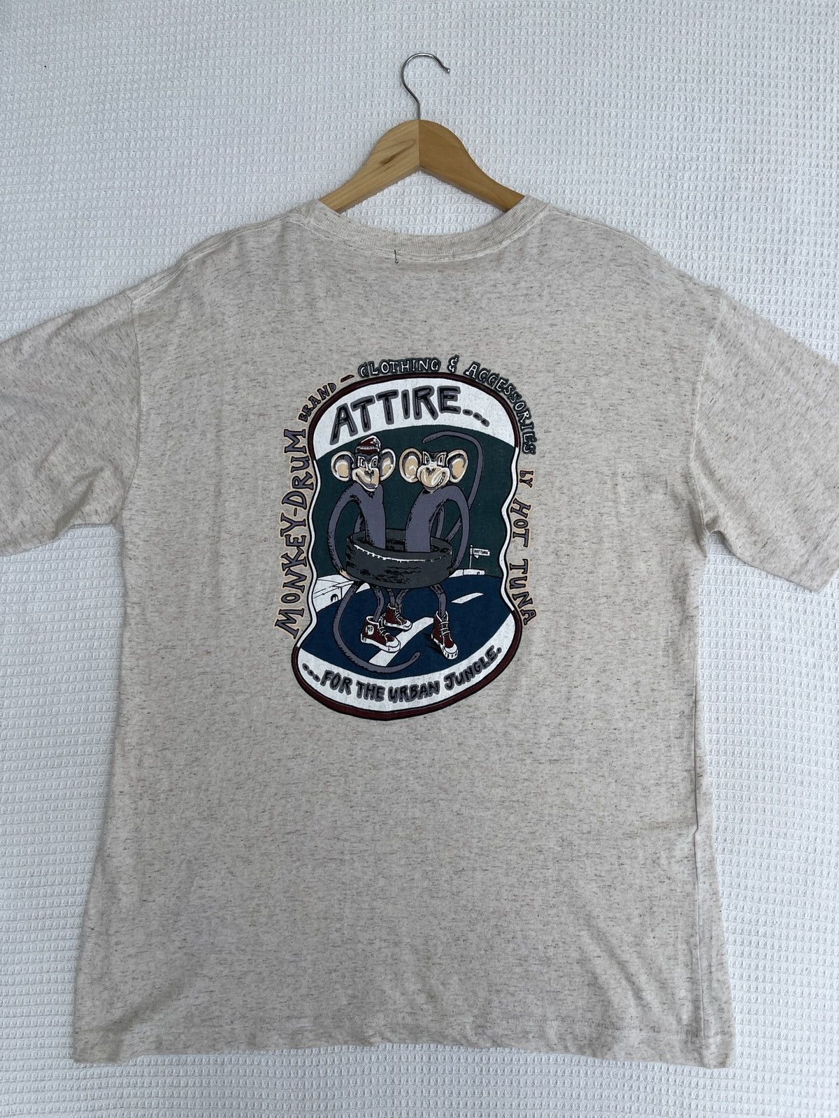 Hot Tuna Rare🔥Vintage 90s Monkey Drum By Hot Tuna T-Shirt Size US XL / EU 56 / 4 - 11 Thumbnail