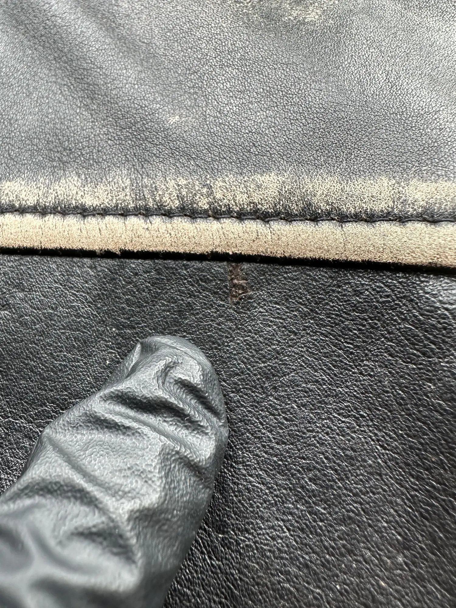 Genuine Leather Vintage Faded Leather Belt Coat (B409)E2 Size US L / EU 52-54 / 3 - 14 Thumbnail
