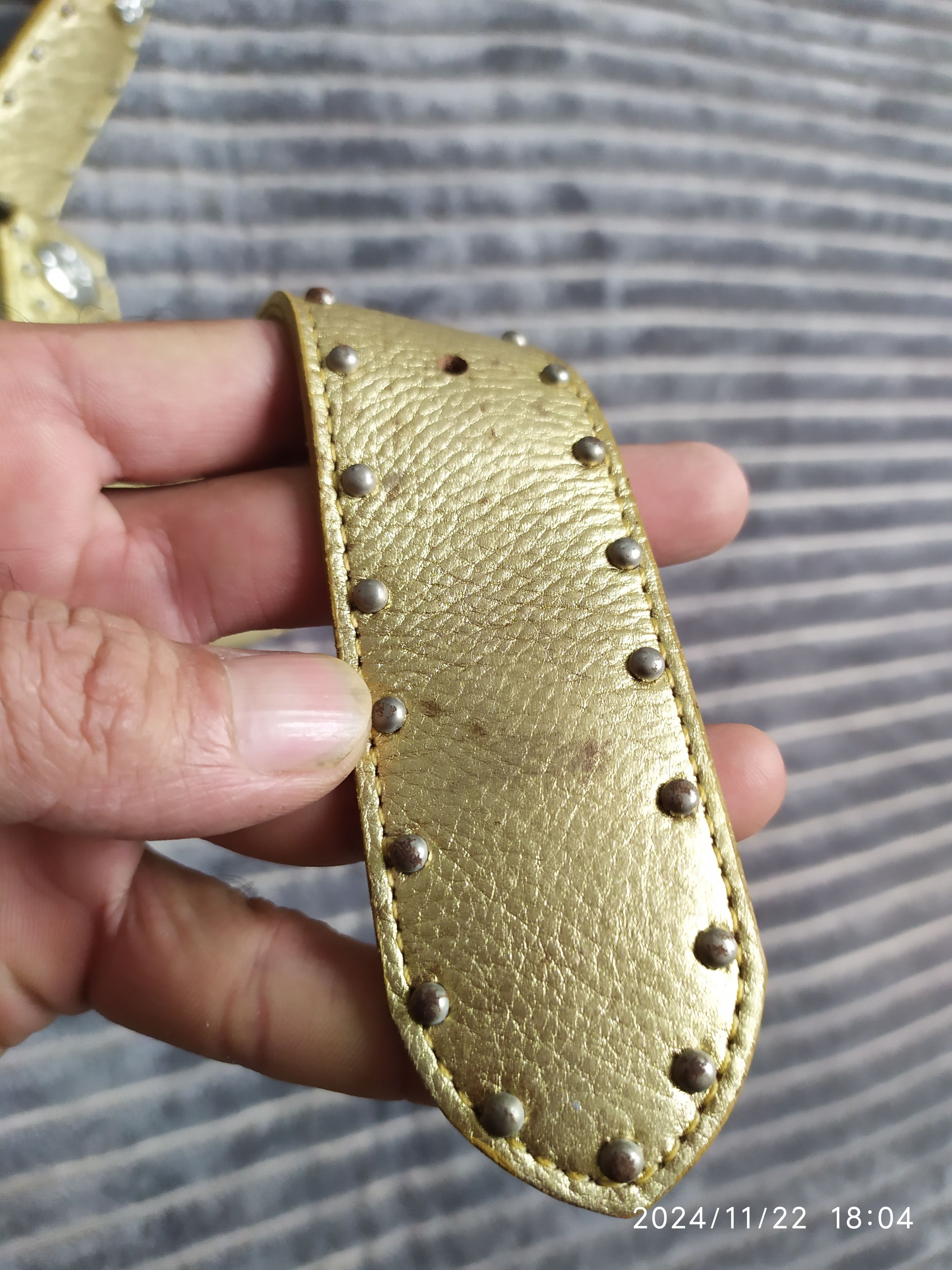 If Six Was Nine × Japanese Brand × Le Grande Bleu (L.G.B.) Japanese crystal Gold belt Size ONE SIZE - 7 Thumbnail