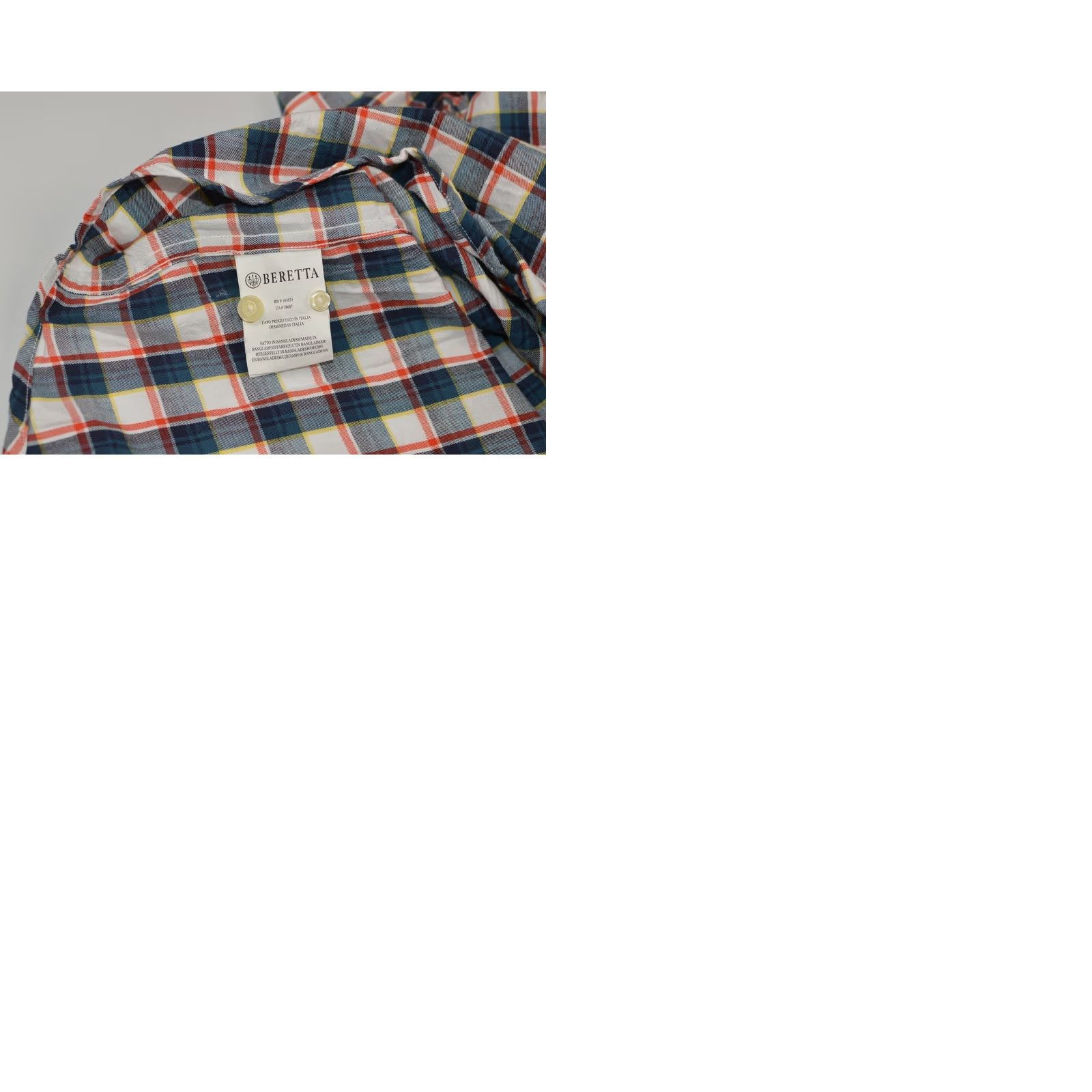 Vintage Beretta Plaid Check Long Sleeve Cotton Button Shirt L Men Size US L / EU 52-54 / 3 - 9 Thumbnail