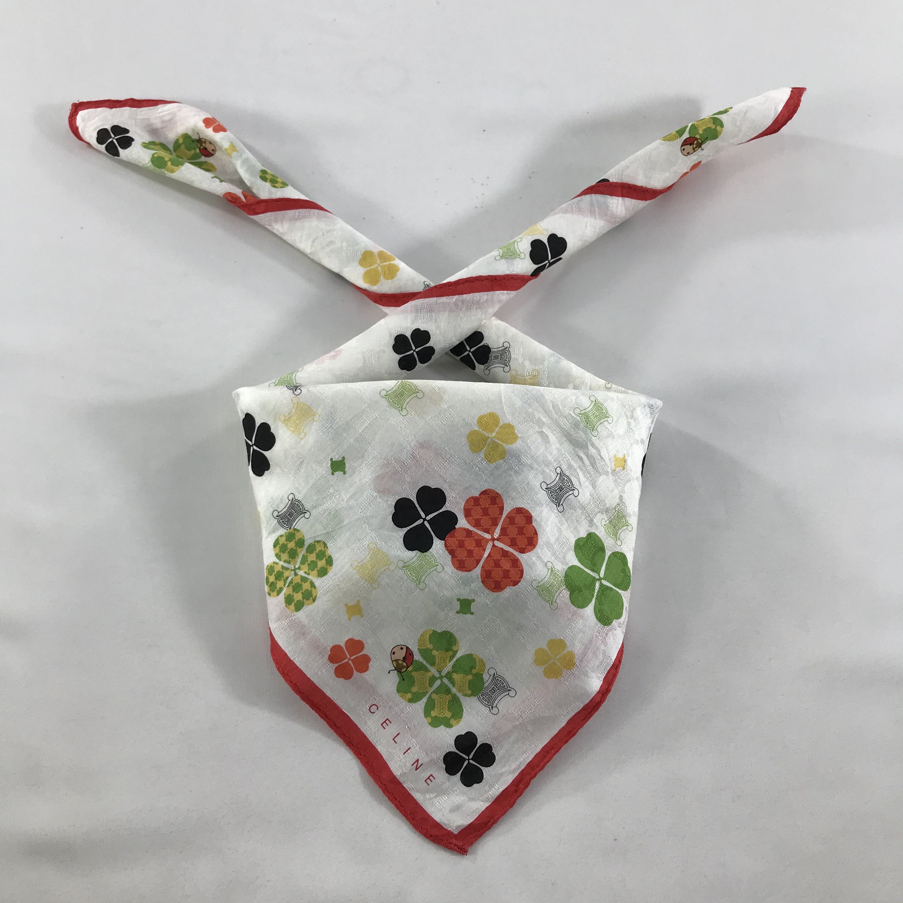 Celine × Vintage Celine Bandana / Handkerchief / Neckerchief - S1357 Size ONE SIZE - 3 Thumbnail