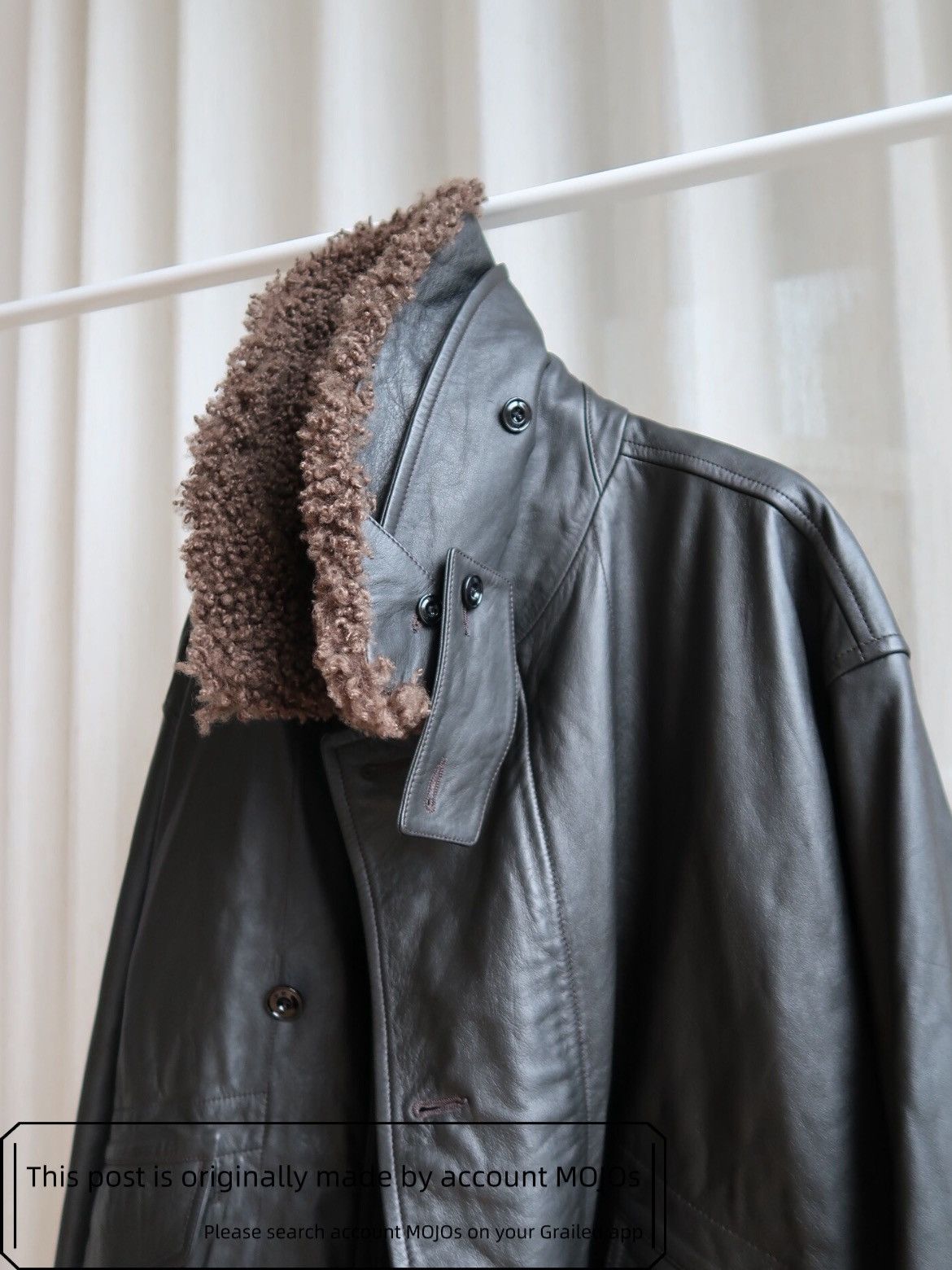 Lemaire Sz L Lemaire 24AW Shearling - Trimmed Leather Blouson mojos2 Size US L / EU 52-54 / 3 - 4 Thumbnail