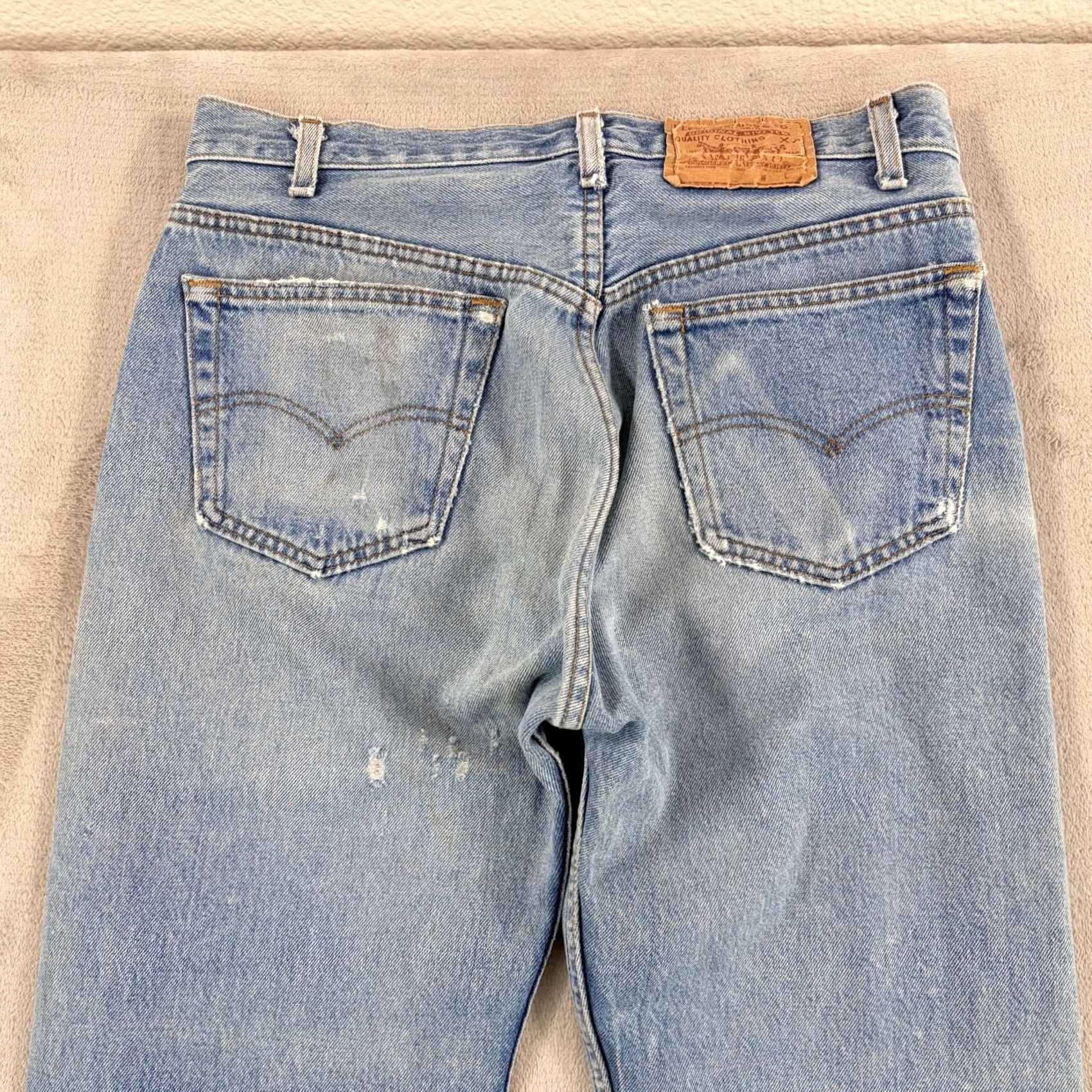Levi's Vintage Levi'S 501 Men Blue Denim Button Fly 31x33 - USA Size US 31 - 4 Thumbnail