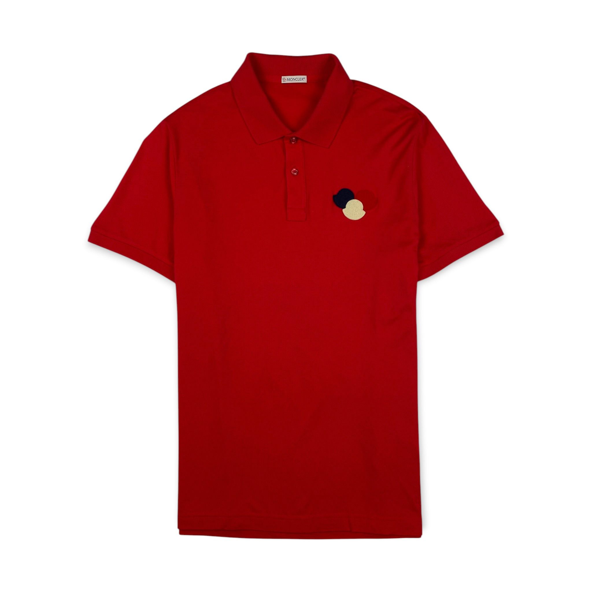 Moncler Tricolor Logo Patch Polo Shirt Size US M / EU 48-50 / 2 - 1 Thumbnail