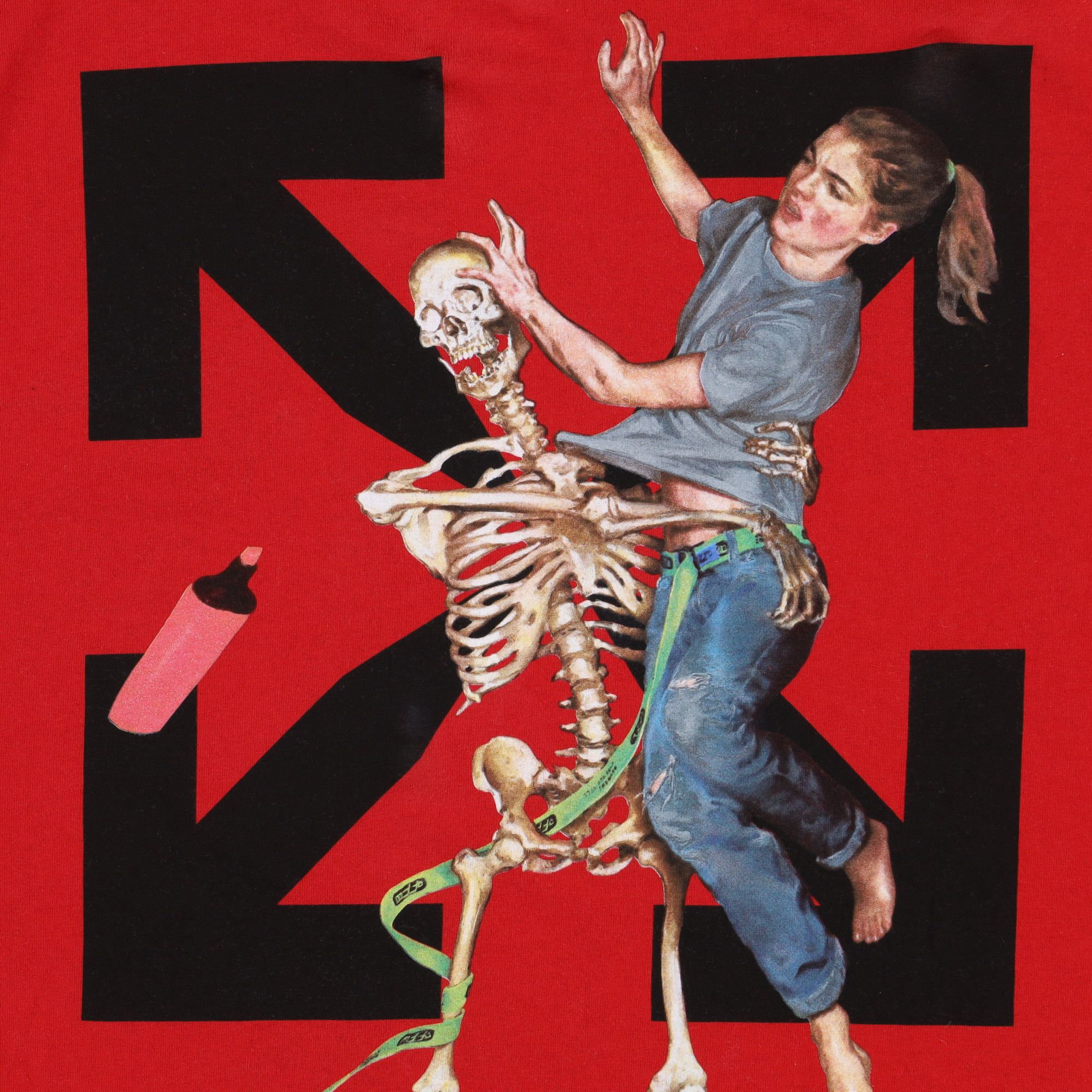 Off-White Red Pascal Skeleton Arrows Oversized T-Shirt Size US M / EU 48-50 / 2 - 8 Thumbnail