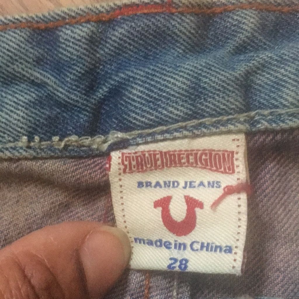 True Religion True Religion Flare Leg Distressed Jeans: Size 28 Size 28" / US 6 / IT 42 - 4 Thumbnail