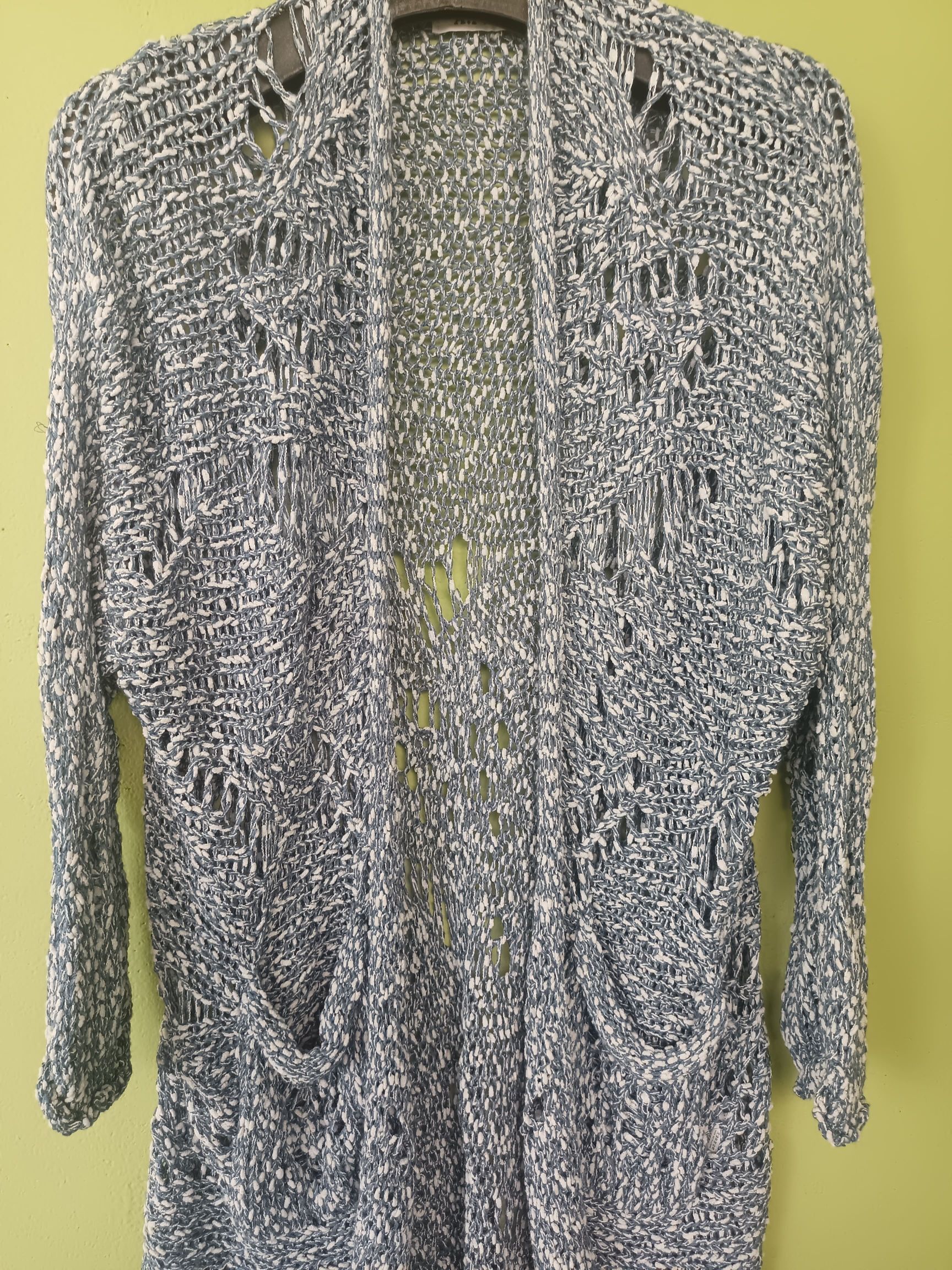 Other A.P Design Fashion Distressed Tassel Cable Knit Cardigan Size L / US 10 / IT 46 - 11 Thumbnail