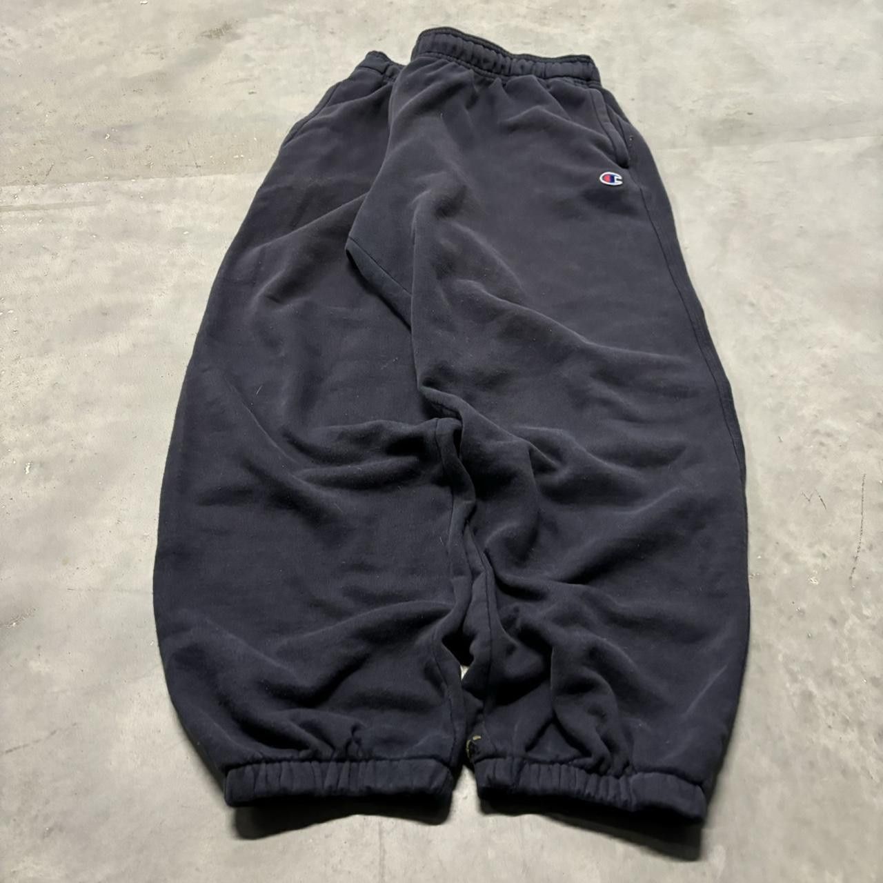 Japanese Brand × Vintage Crazy Vintage Y2K/2000s Baggy Navy Blue Skater Essential Sweatpants! Size US 36 / EU 52 - 3 Thumbnail