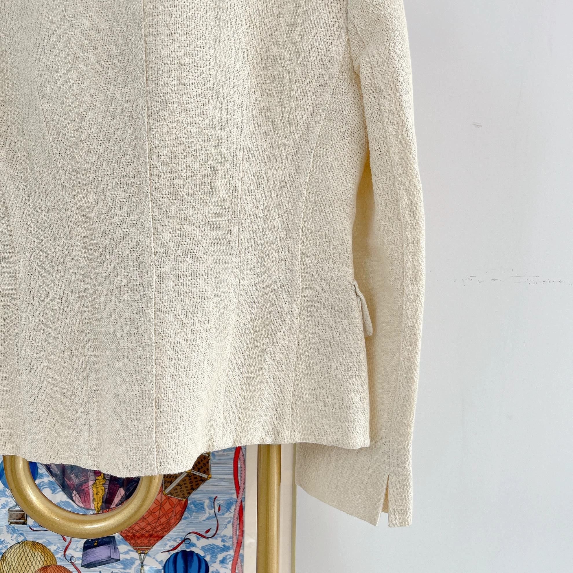 Dior Dior Ivory Tailored Blazer F38 Size S / US 4 / IT 40 - 5 Thumbnail