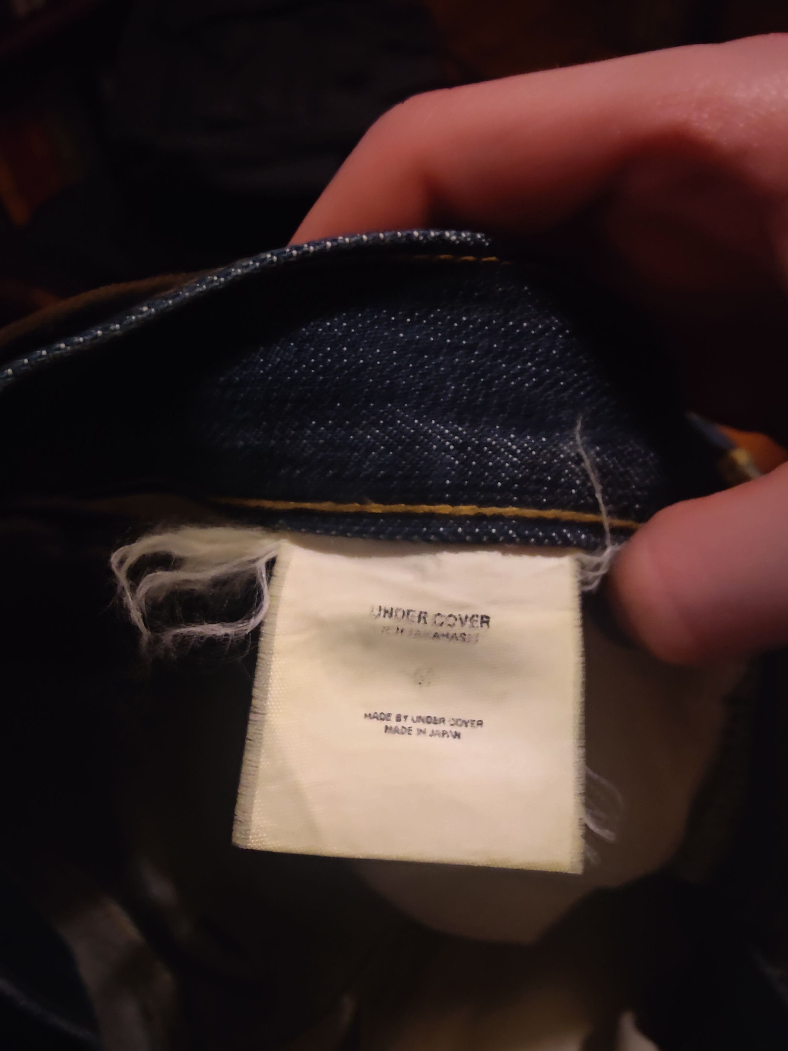 Fragment Design × Undercover AW02 Undercover x Fragment Leather Stripe Denim Jeans Size US 30 / EU 46 - 3 Thumbnail