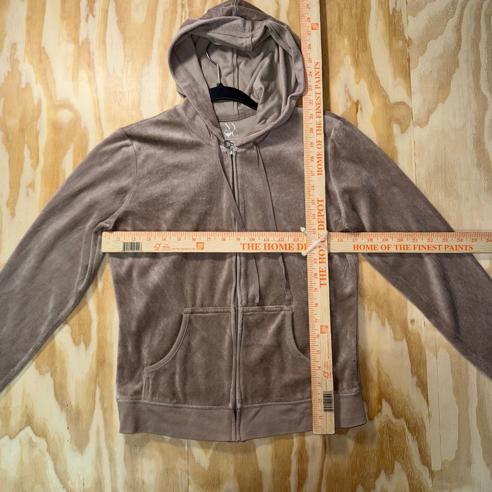Vintage Vintage Y2K nyc velour juicy style 2000s femme zip up hoodie Size S / US 4 / IT 40 - 4 Thumbnail