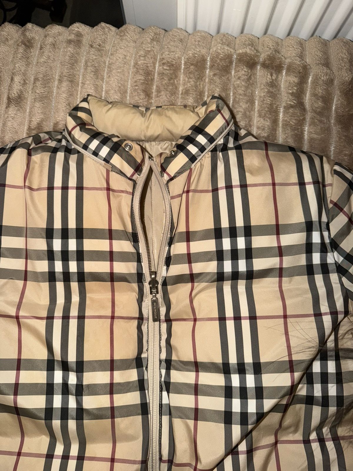 Burberry Burberry Reversible Murmansky Fur Puffer –Vintage Nova Check Size XS / US 0-2 / IT 36-38 - 4 Thumbnail
