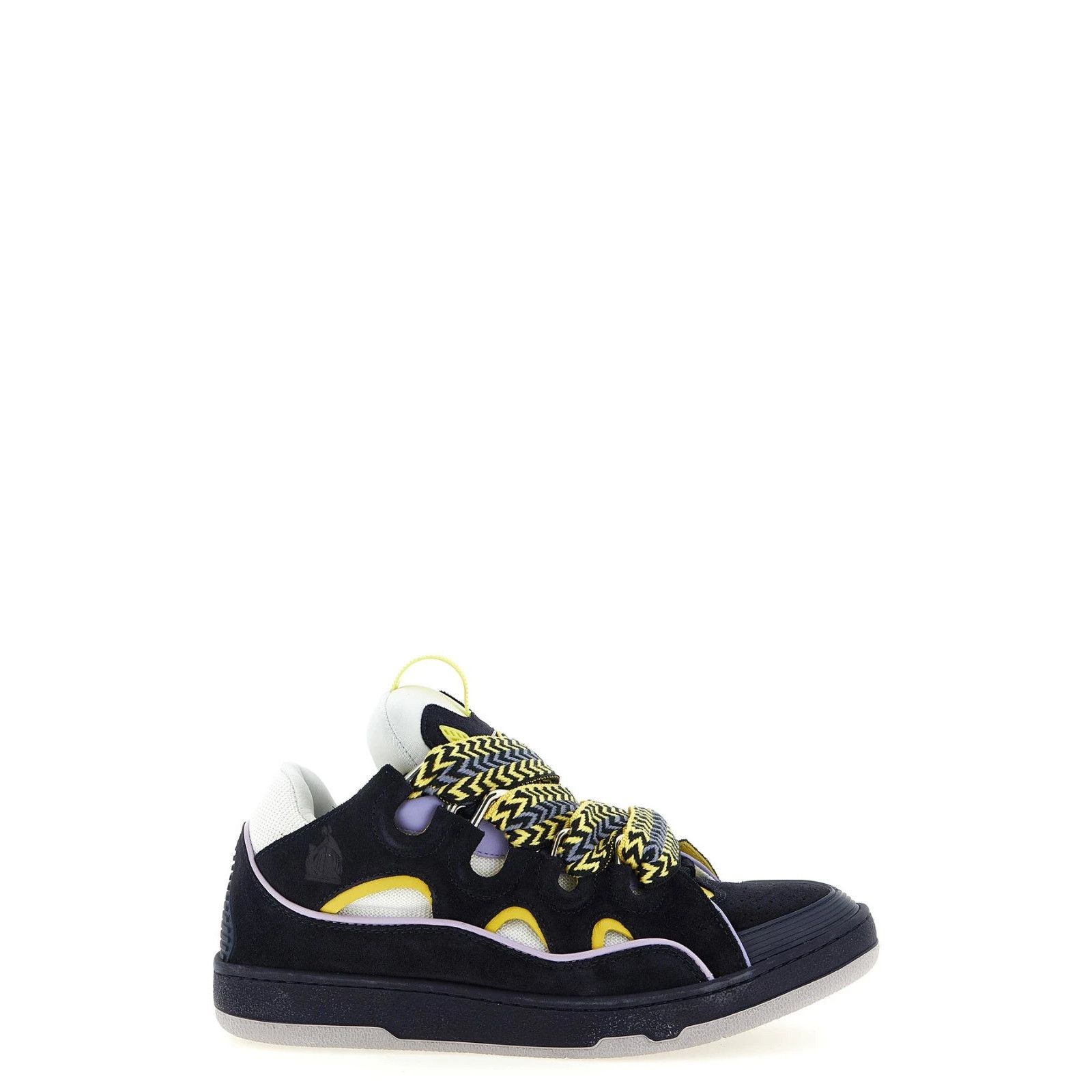 LANVIN Curb Men's Navy/Yellow Sneakers New & Authentic (Men'
