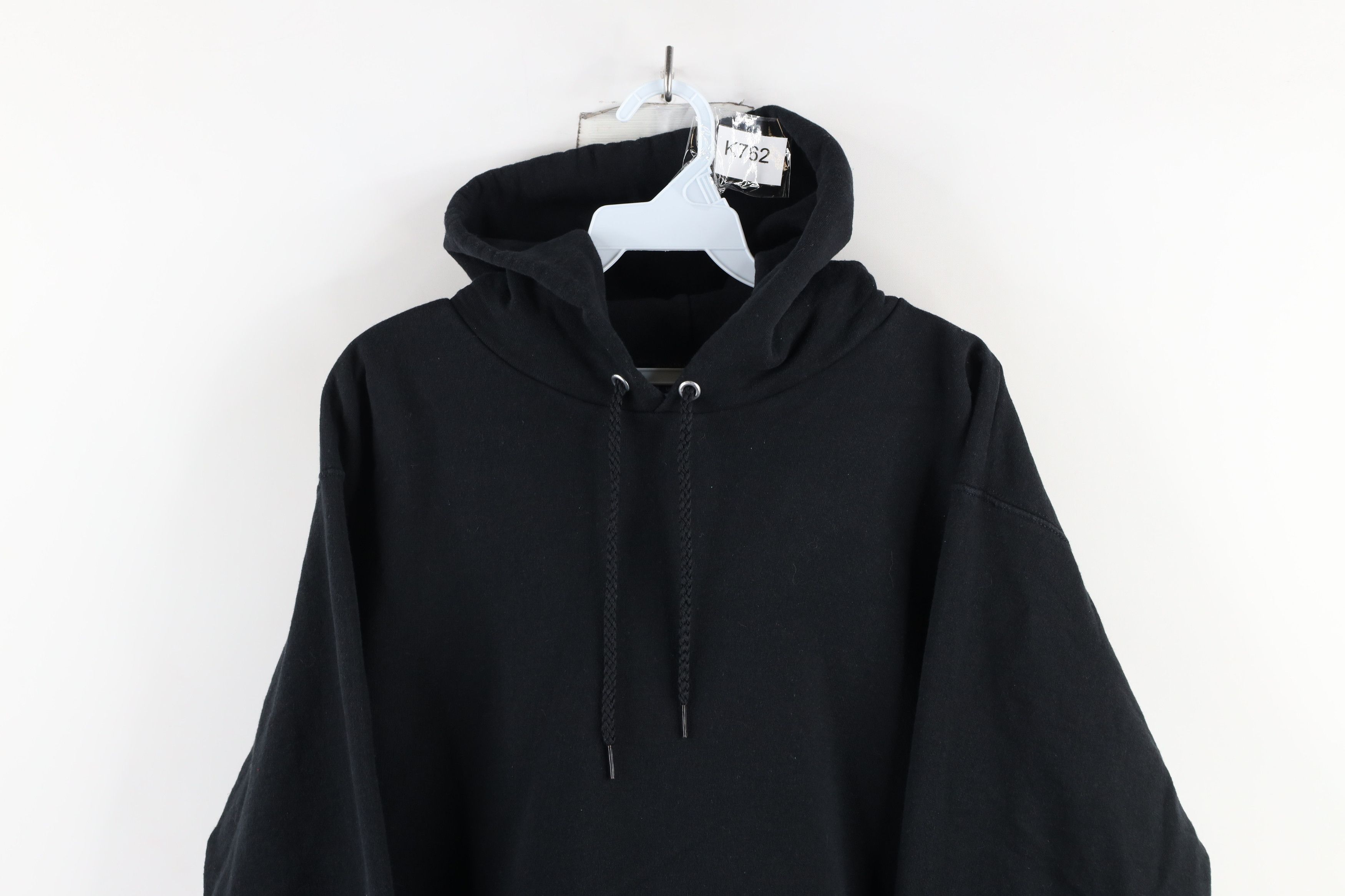 Vintage Vintage 90s Streetwear Heavyweight Hoodie Sweatshirt Black Size US S / EU 44-46 / 1 - 2 Thumbnail