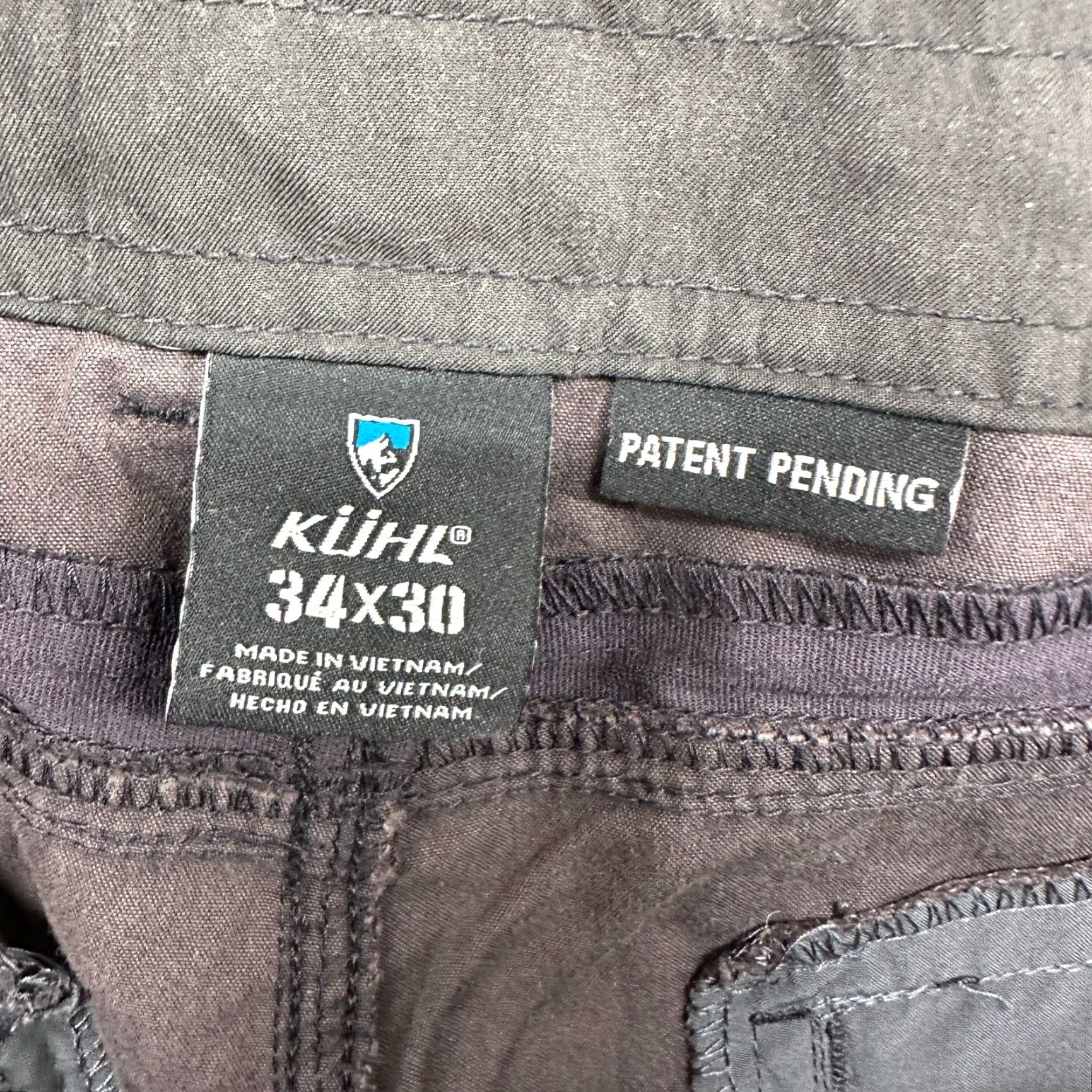 Vintage Kuhl Pants Mens 34x30 Grey Carpenter Straight Cotton Nylon Stretch Hiking Pants Mens Regular 90s Logo USA Vietnam Grey Size US 34 / EU 50 - 5 Thumbnail