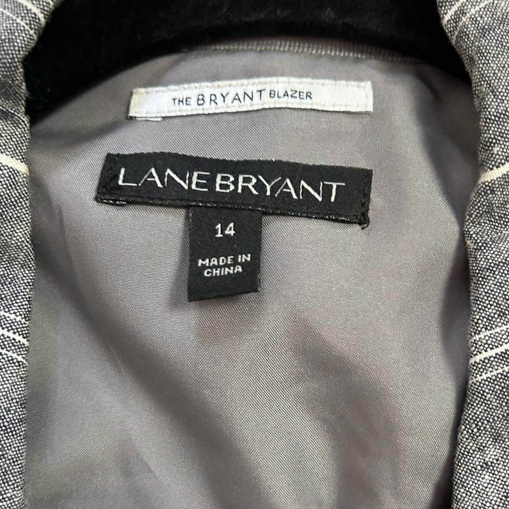 Designer Lane Bryant l The Bryant Blazer Linen Blend Striped 14 Size XL / US 12-14 / IT 48-50 - 8 Thumbnail