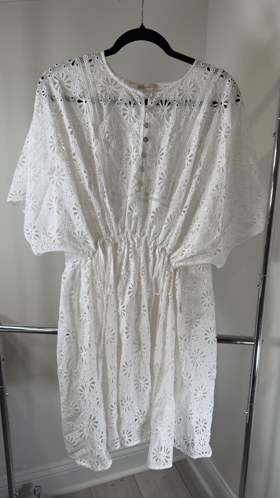 Designer Shisham Women's Floral Embroidered Dress - Size M/L Size L / US 10 / IT 46 - 1 Thumbnail