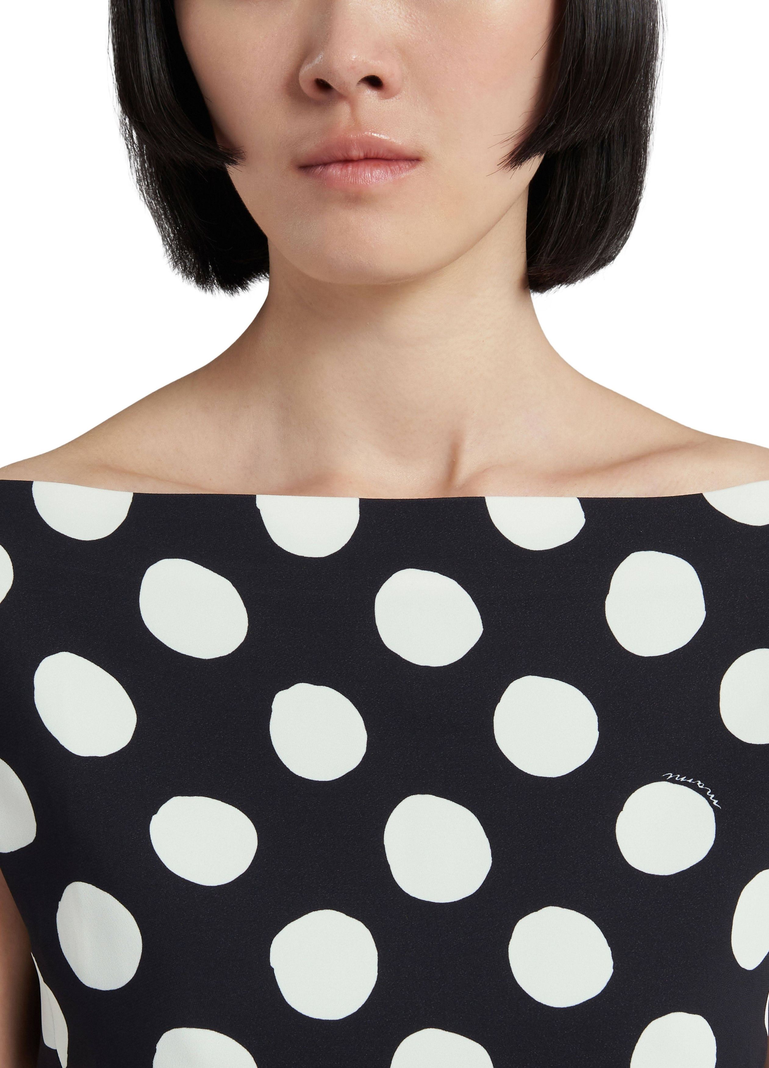 Marni o1w1db10824 Polka Dot Sleeveless Top in Black White Size L / US 10 / IT 46 - 3 Thumbnail