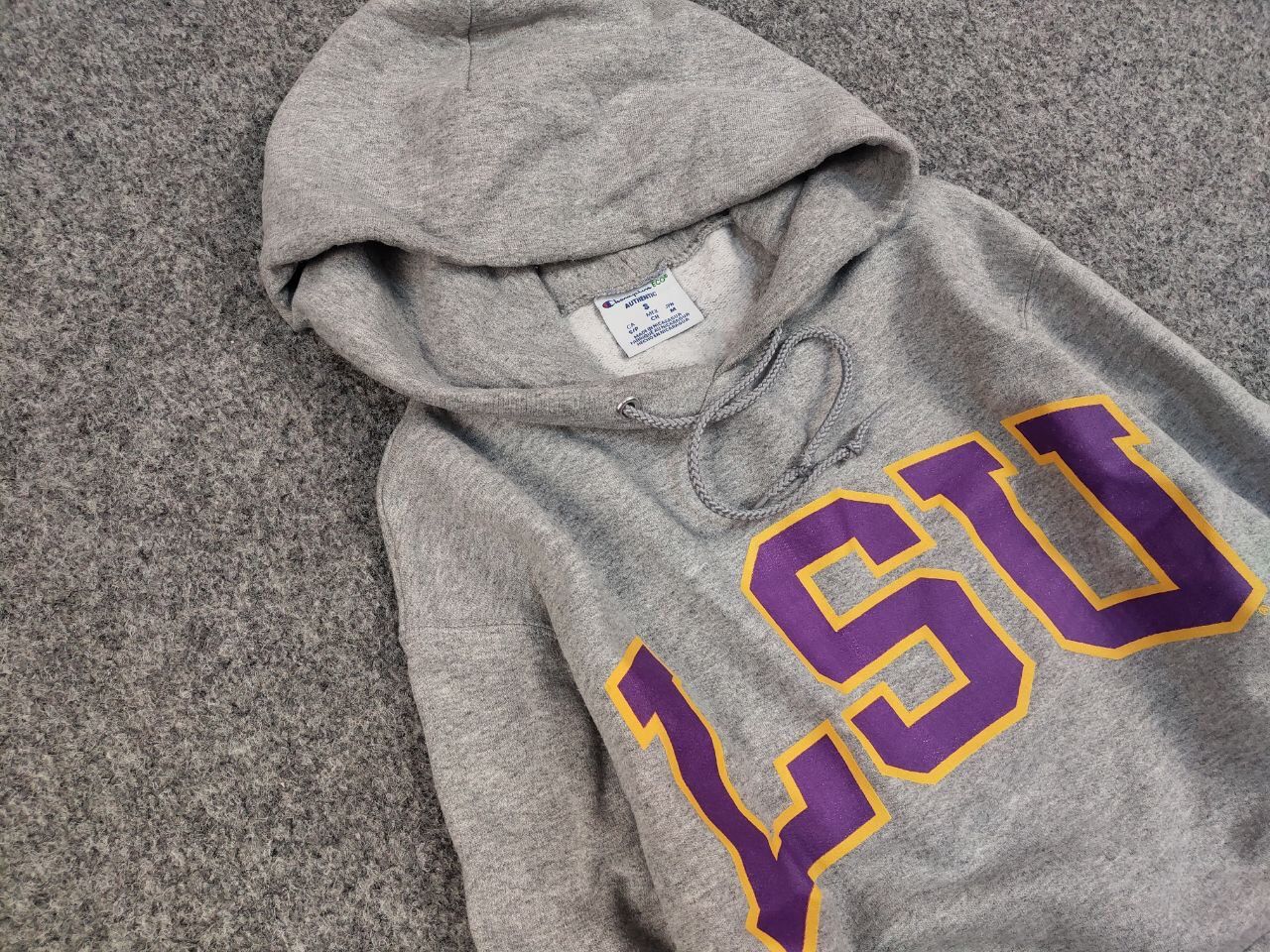 Champion Vintage Champion eco x LSU Tiger Logo Gray Blank Hoodie Size US S / EU 44-46 / 1 - 7 Thumbnail