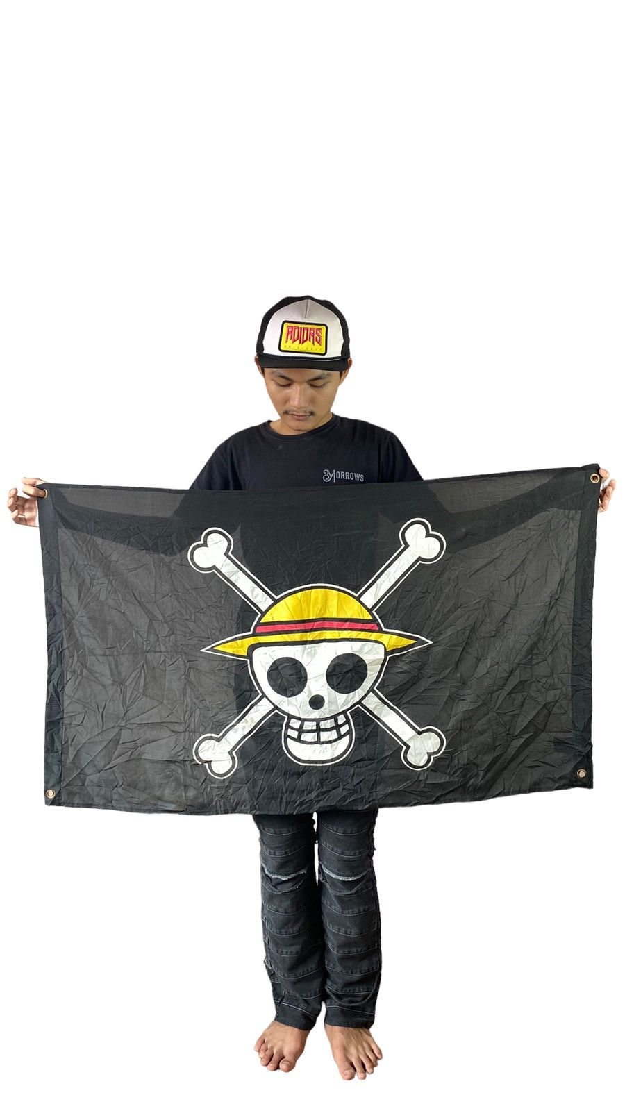 Japanese Brand Vintage Licensed One Piece - Jolly Roger Flag Size ONE SIZE - 2 Thumbnail