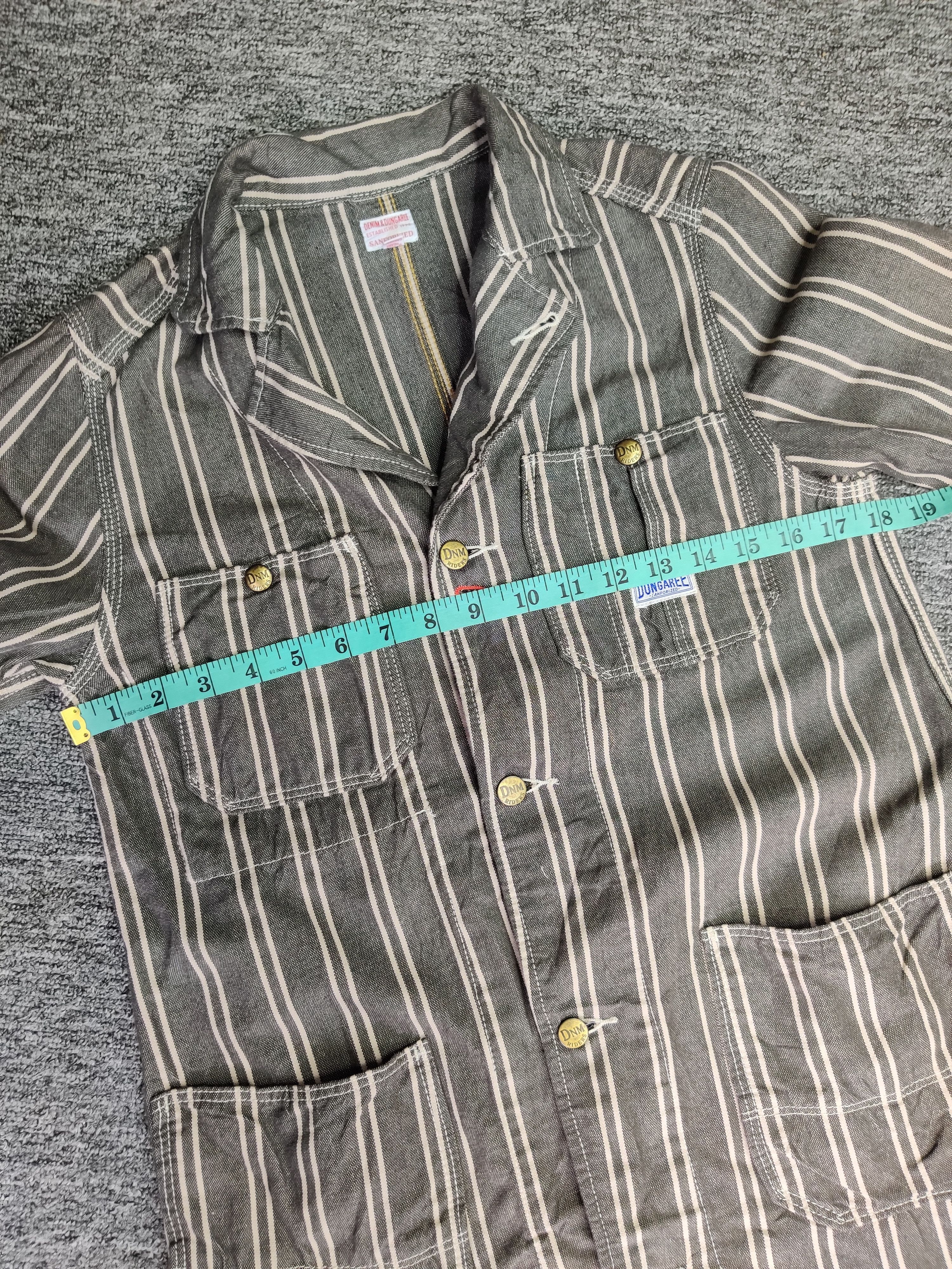 Vintage Vintage 90s Denim Dungaree Hickory Stripe Chore Jacket Size US S / EU 44-46 / 1 - 16 Thumbnail