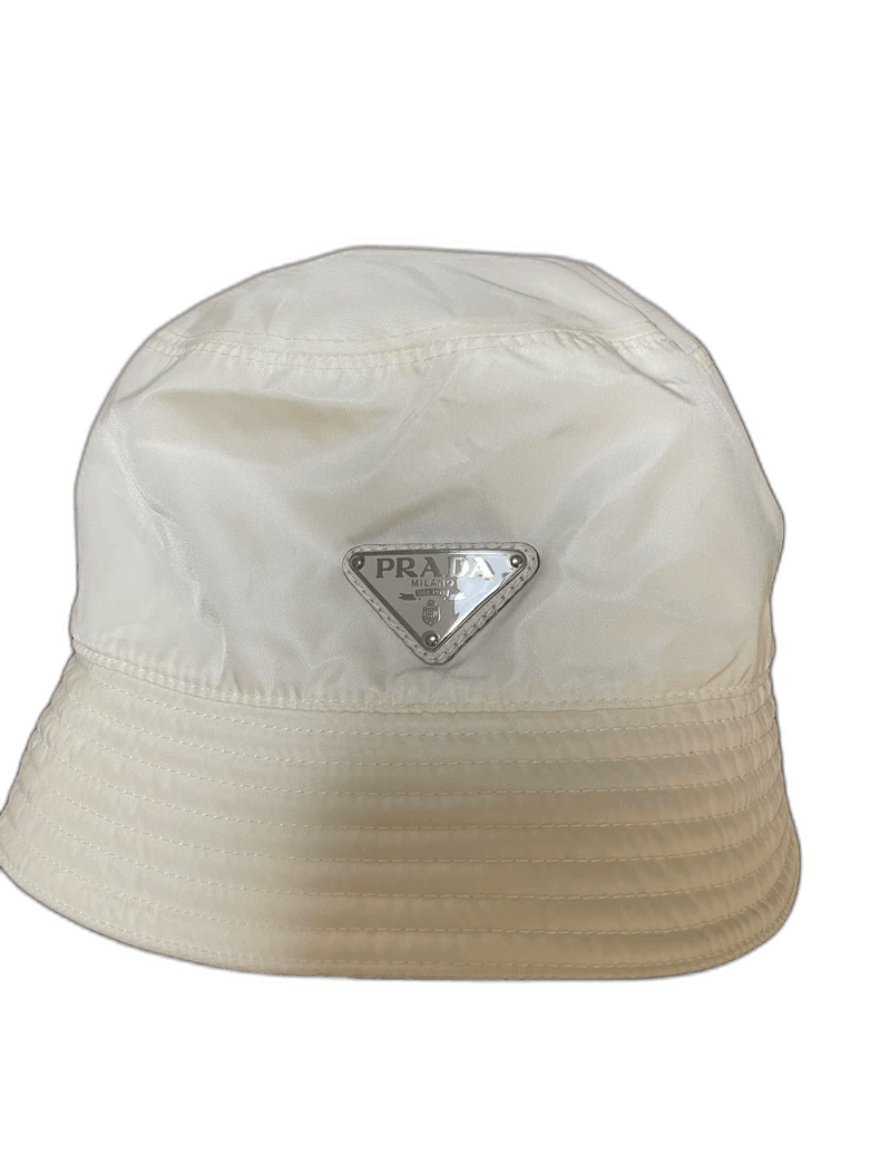 Prada Prada White Fisherman Hat, XL Size Size ONE SIZE - 1 Thumbnail