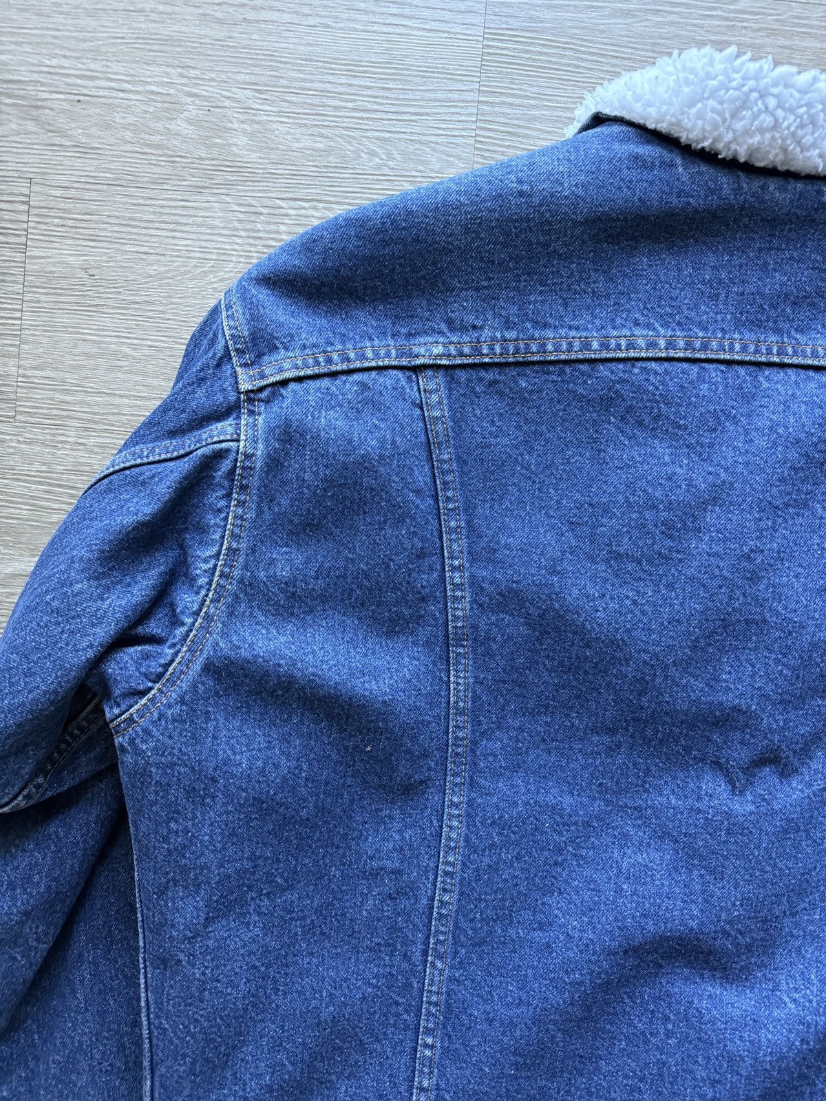 Levi's Vintage Clothing 80’s Long Denim Sherpa Jacket USA Made Size US XL / EU 56 / 4 - 9 Thumbnail